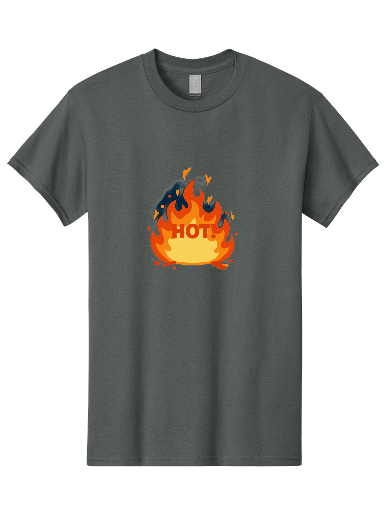 Hot-3 Men'S Graphic Tee, 100% Cotton, Comfortable Casual Summer Wear, Machine Washable, Fire Flames, Hot Graphic, Vibrant Design, Bold Typography, Fiery Elements, Passionate Icon, Trendy Illustration, Energetic Artwork, Baa802