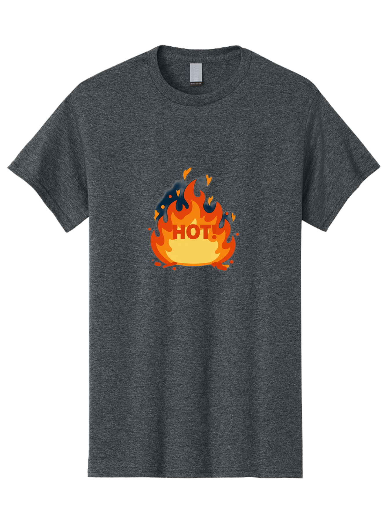Hot-3 Men'S Graphic Tee, 100% Cotton, Comfortable Casual Summer Wear, Machine Washable, Fire Flames, Hot Graphic, Vibrant Design, Bold Typography, Fiery Elements, Passionate Icon, Trendy Illustration, Energetic Artwork, Baa802