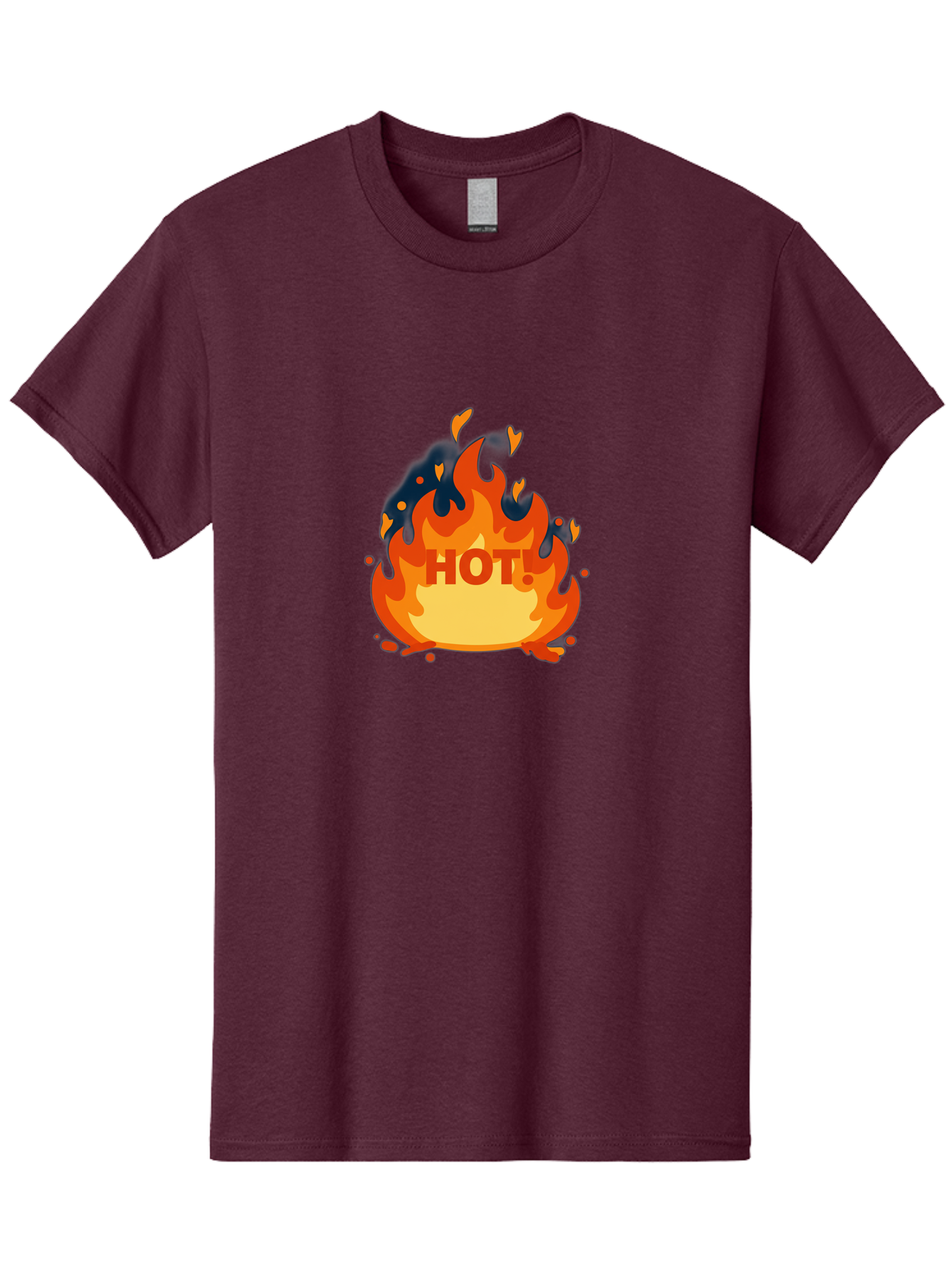 Hot-3 Men'S Graphic Tee, 100% Cotton, Comfortable Casual Summer Wear, Machine Washable, Fire Flames, Hot Graphic, Vibrant Design, Bold Typography, Fiery Elements, Passionate Icon, Trendy Illustration, Energetic Artwork, Baa802