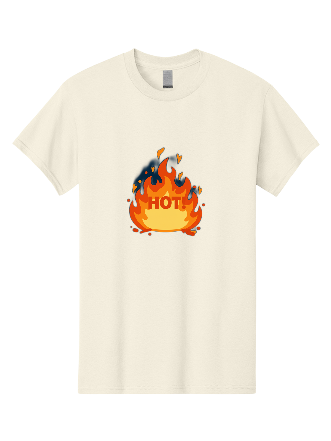 Hot-3 Men'S Graphic Tee, 100% Cotton, Comfortable Casual Summer Wear, Machine Washable, Fire Flames, Hot Graphic, Vibrant Design, Bold Typography, Fiery Elements, Passionate Icon, Trendy Illustration, Energetic Artwork, Baa802