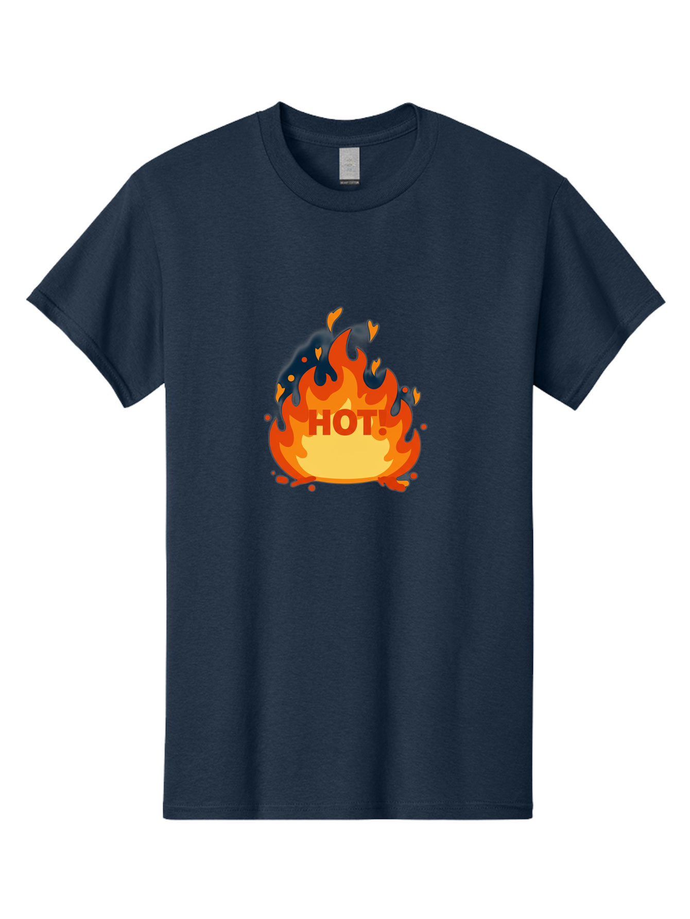 Hot-3 Men'S Graphic Tee, 100% Cotton, Comfortable Casual Summer Wear, Machine Washable, Fire Flames, Hot Graphic, Vibrant Design, Bold Typography, Fiery Elements, Passionate Icon, Trendy Illustration, Energetic Artwork, Baa802