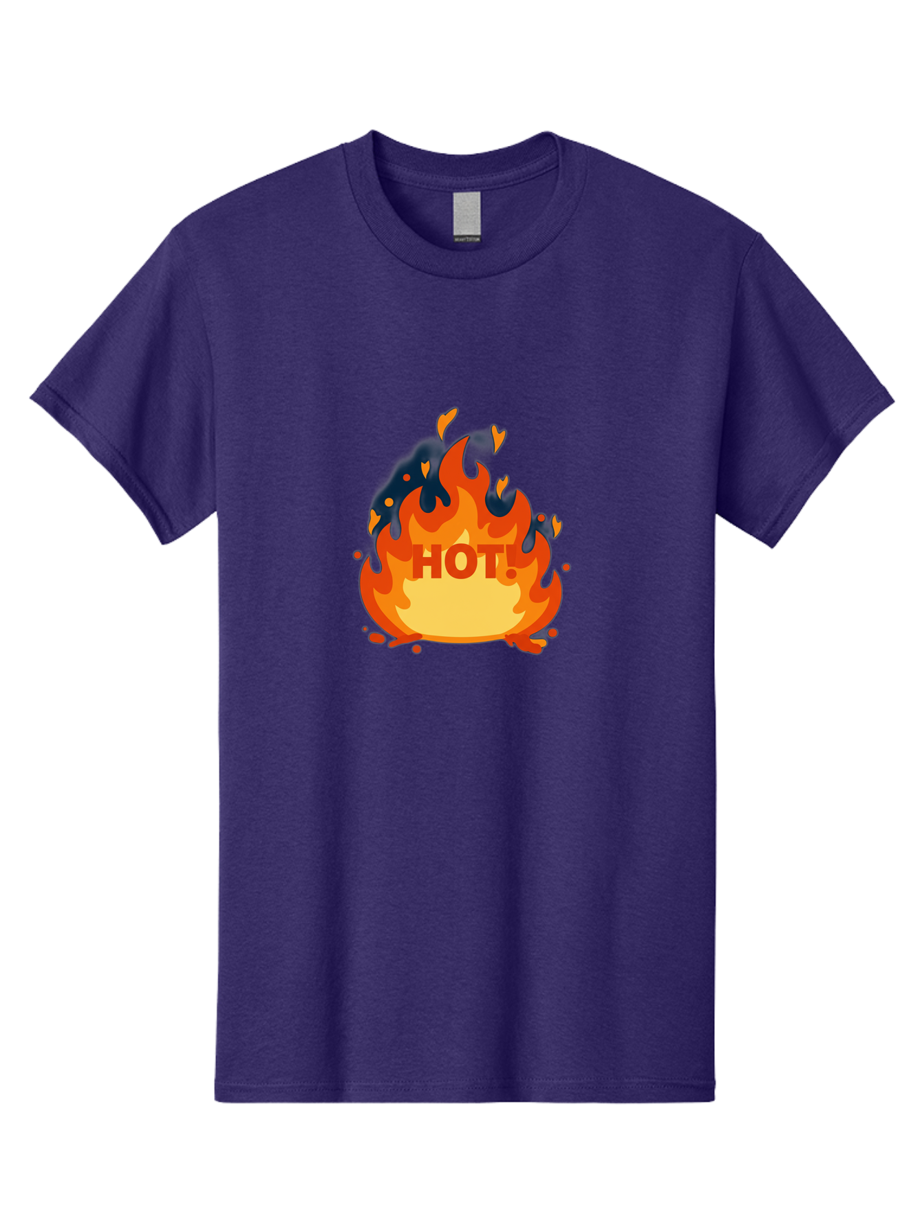 Hot-3 Men'S Graphic Tee, 100% Cotton, Comfortable Casual Summer Wear, Machine Washable, Fire Flames, Hot Graphic, Vibrant Design, Bold Typography, Fiery Elements, Passionate Icon, Trendy Illustration, Energetic Artwork, Baa802