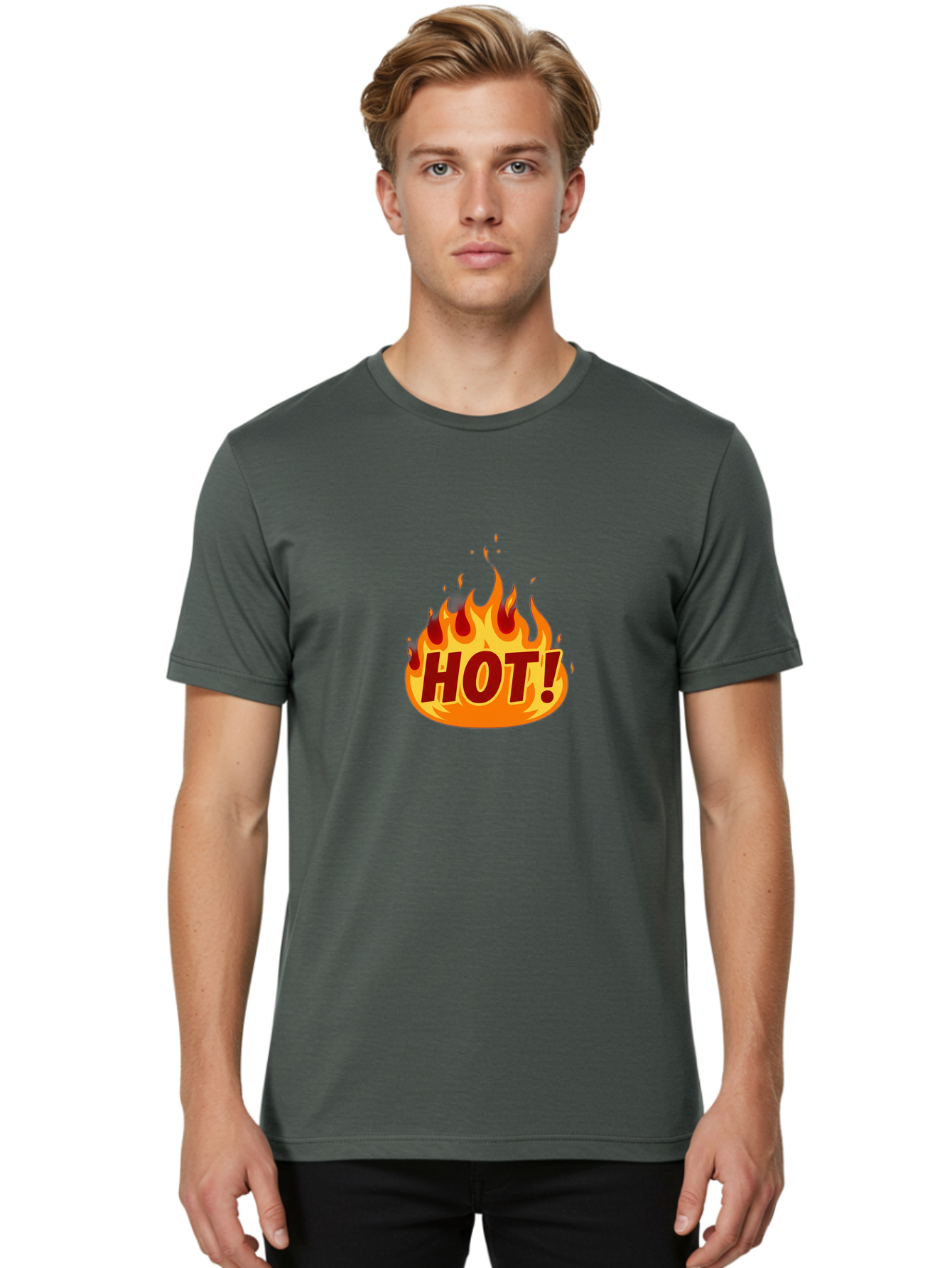Hot-9 Men'S Graphic Tee, 100% Cotton, Comfortable Casual Summer Wear, Machine Washable, Fire Flames, Hot Deal, Burning Passion, Fiery Energy, Bold Graphics, Intense Design, Hot!, Burning Text Baa808