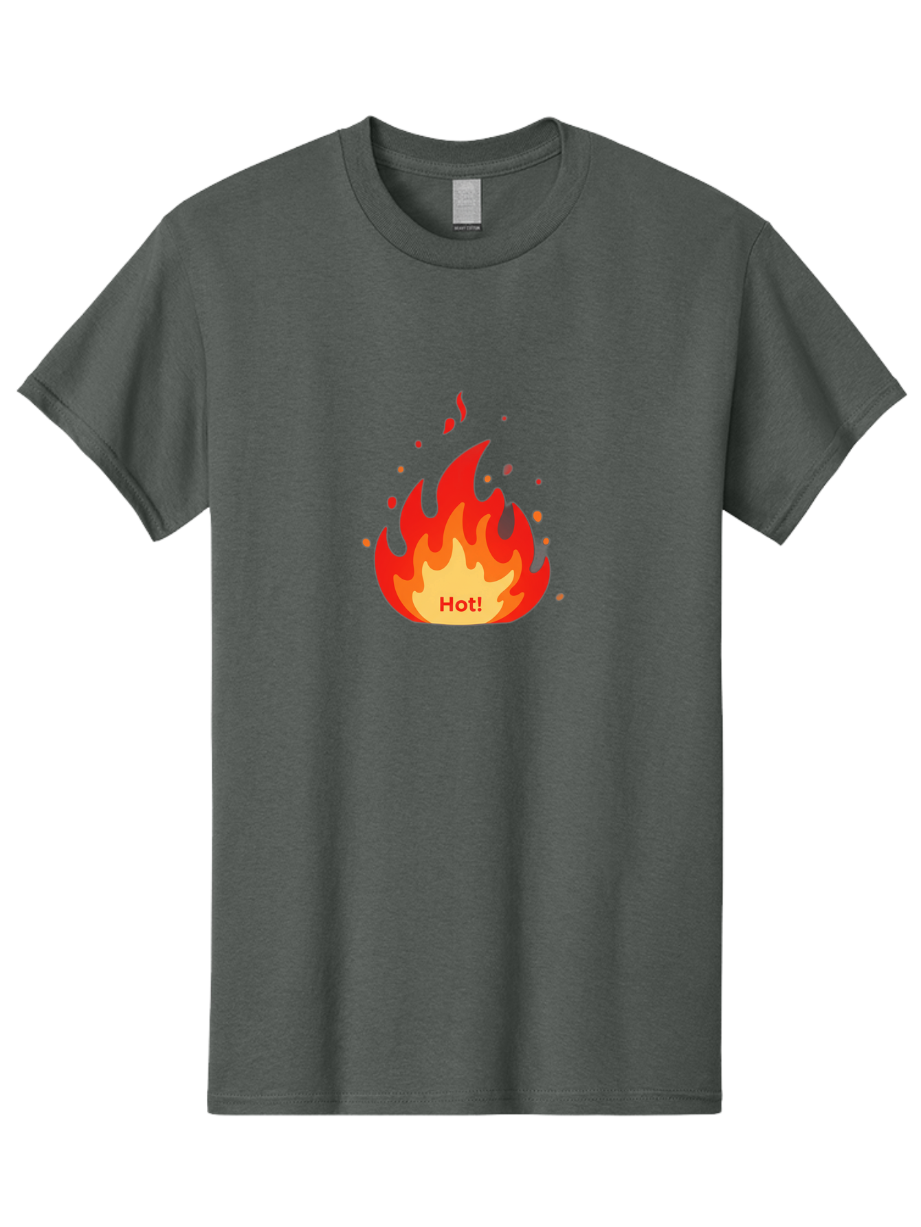 Hot-Flame Men'S Graphic Tee, 100% Cotton, Comfortable Casual Summer Wear, Machine Washable, Fire Icon, Hot Trend, Vibrant Flames, Burning Passion, Red And Orange Hues, Bold Graphics, Modern Design, Trendy Visuals Baa809