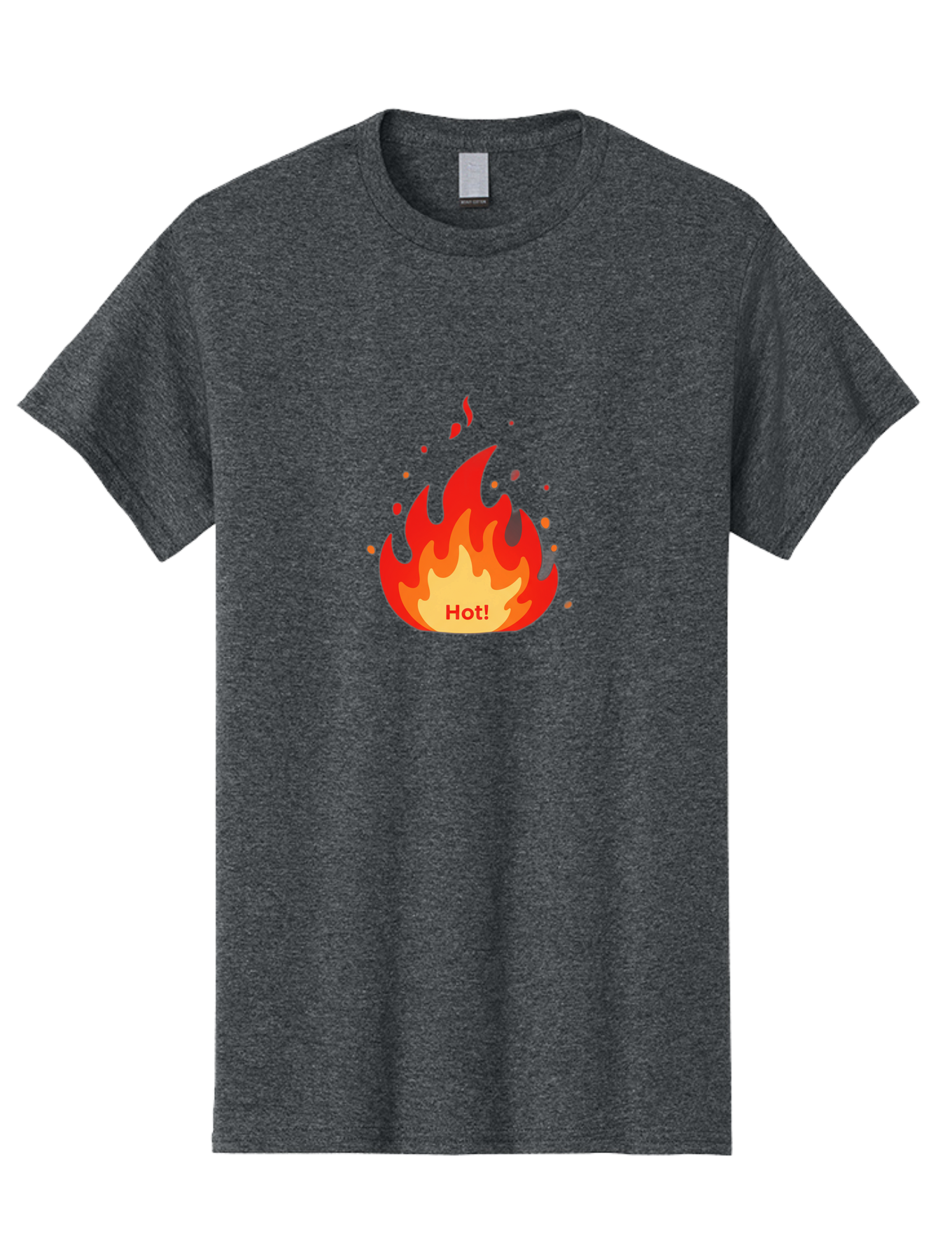 Hot-Flame Men'S Graphic Tee, 100% Cotton, Comfortable Casual Summer Wear, Machine Washable, Fire Icon, Hot Trend, Vibrant Flames, Burning Passion, Red And Orange Hues, Bold Graphics, Modern Design, Trendy Visuals Baa809