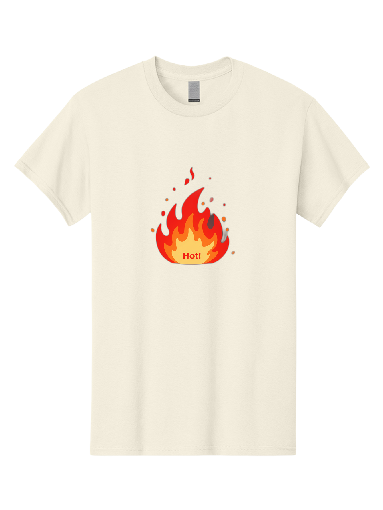 Hot-Flame Men'S Graphic Tee, 100% Cotton, Comfortable Casual Summer Wear, Machine Washable, Fire Icon, Hot Trend, Vibrant Flames, Burning Passion, Red And Orange Hues, Bold Graphics, Modern Design, Trendy Visuals Baa809