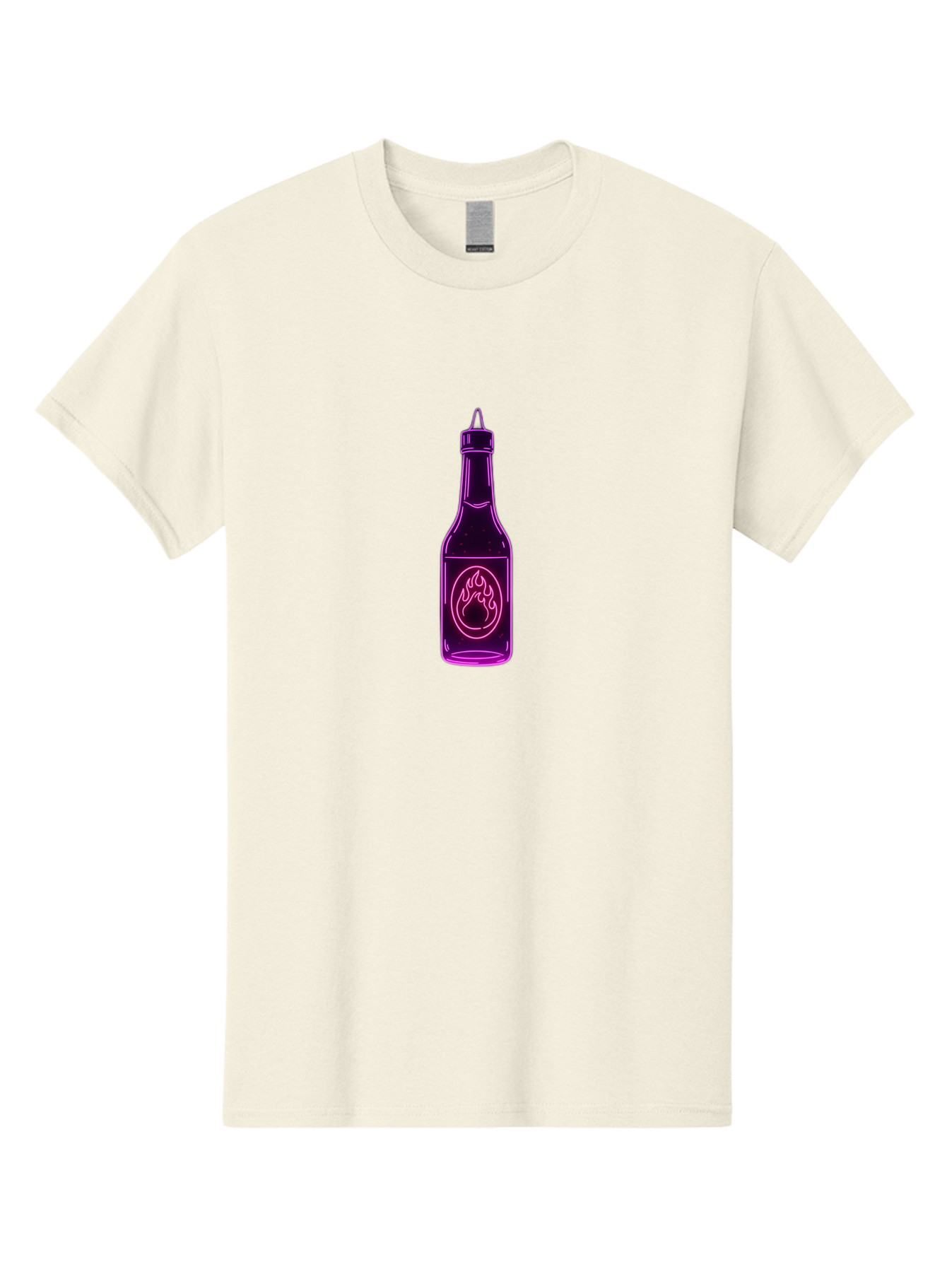 Hot-Sauce-Bottle-11 Men'S Graphic Tee, 100% Cotton, Comfortable Casual Summer Wear, Machine Washable, Hot Sauce, Spicy Food, Condiment Bottle, Sauce Bottle, Chili Pepper Sauce, Fiery Flavors, Culinary Delight Baa824