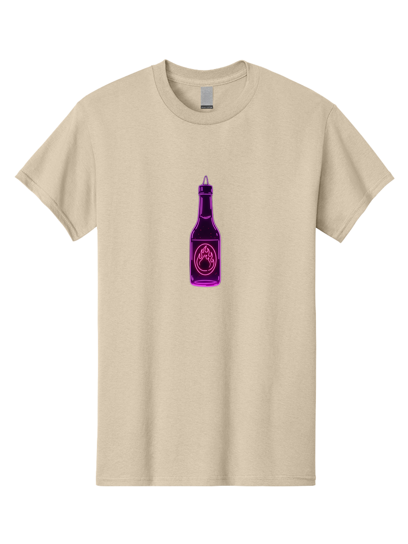 Hot-Sauce-Bottle-11 Men'S Graphic Tee, 100% Cotton, Comfortable Casual Summer Wear, Machine Washable, Hot Sauce, Spicy Food, Condiment Bottle, Sauce Bottle, Chili Pepper Sauce, Fiery Flavors, Culinary Delight Baa824