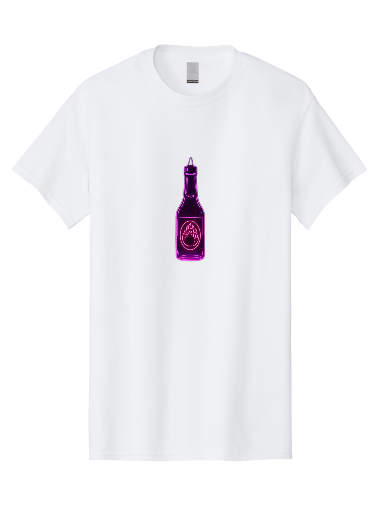 Hot-Sauce-Bottle-11 Men'S Graphic Tee, 100% Cotton, Comfortable Casual Summer Wear, Machine Washable, Hot Sauce, Spicy Food, Condiment Bottle, Sauce Bottle, Chili Pepper Sauce, Fiery Flavors, Culinary Delight Baa824