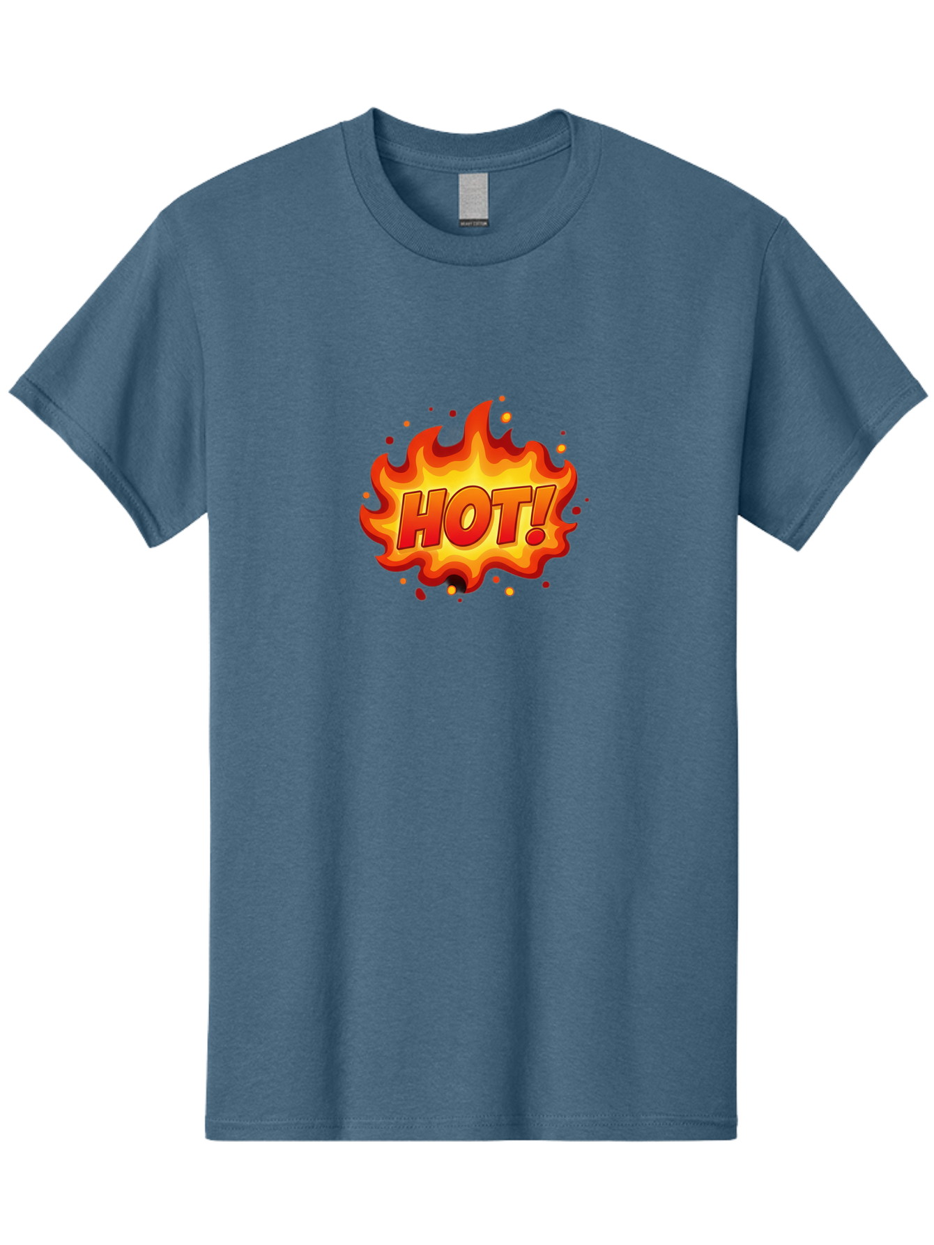 Hot Men'S Graphic Tee, 100% Cotton, Comfortable Casual Summer Wear, Machine Washable, Hot Sale, Flame Graphic, Attention Grabber, Promotional Material, Fiery Text, Bold Font, Red And Yellow Colors, Energetic Vibe, Sizzling Hot Deal Baa838