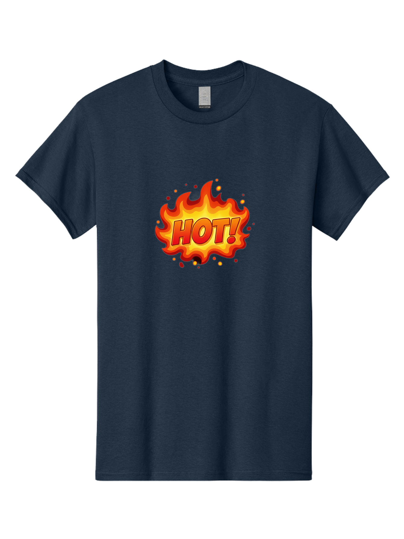 Hot Men'S Graphic Tee, 100% Cotton, Comfortable Casual Summer Wear, Machine Washable, Hot Sale, Flame Graphic, Attention Grabber, Promotional Material, Fiery Text, Bold Font, Red And Yellow Colors, Energetic Vibe, Sizzling Hot Deal Baa838