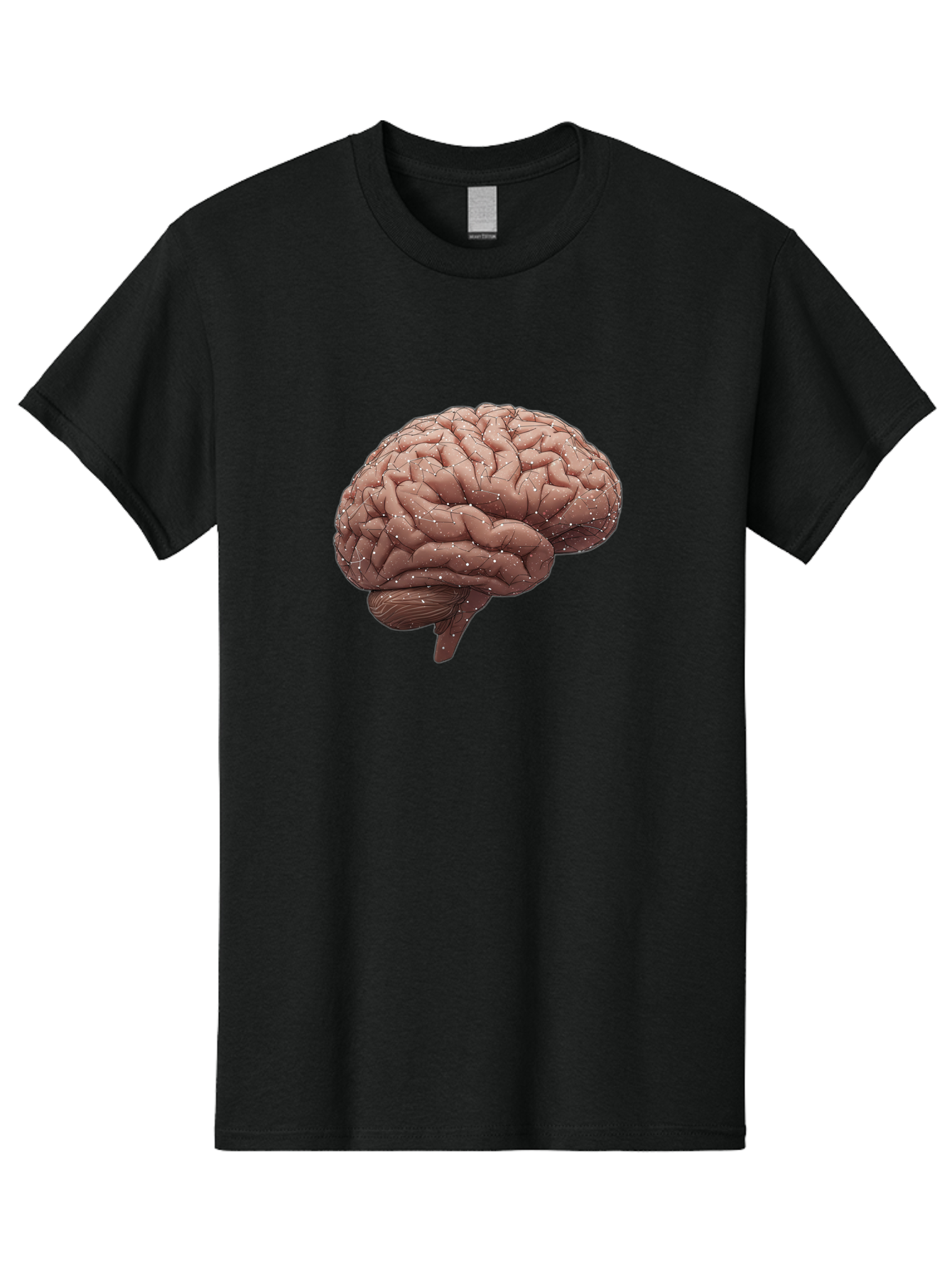 Human-Brain-3 Men'S Graphic Tee, 100% Cotton, Comfortable Casual Summer Wear, Machine Washable, Human Brain, Neural Connections, Cognitive Function, Neuroscience, Brain Anatomy, Neural Activity, Cerebral Cortex Baa841
