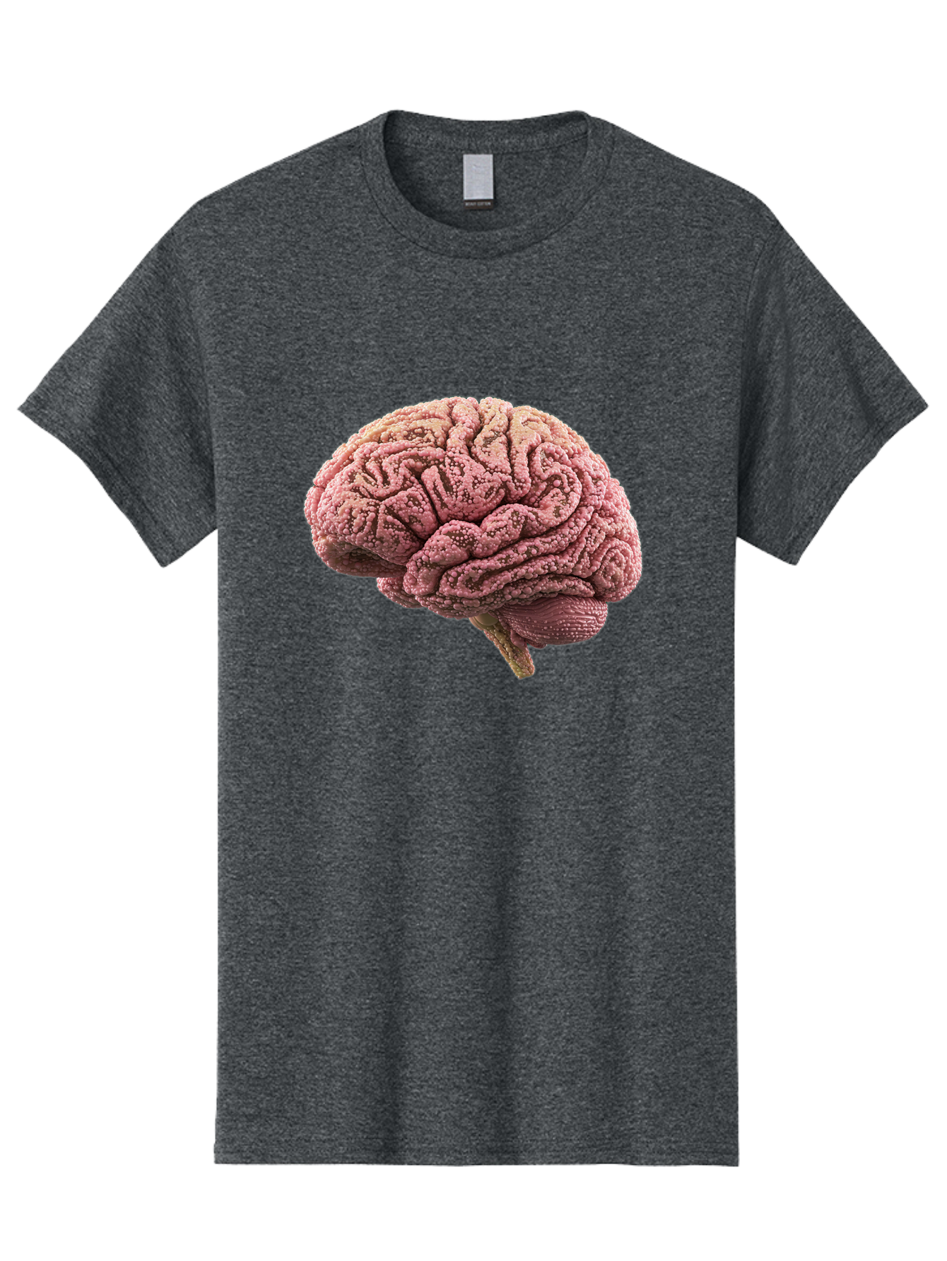 Human-Brain-5 Men'S Graphic Tee, 100% Cotton, Comfortable Casual Summer Wear, Machine Washable, Human Brain Anatomy, Brain Structure, Cerebral Cortex, Neuroscience, Cognitive Function, Medical Illustration, Brain Scan Baa843