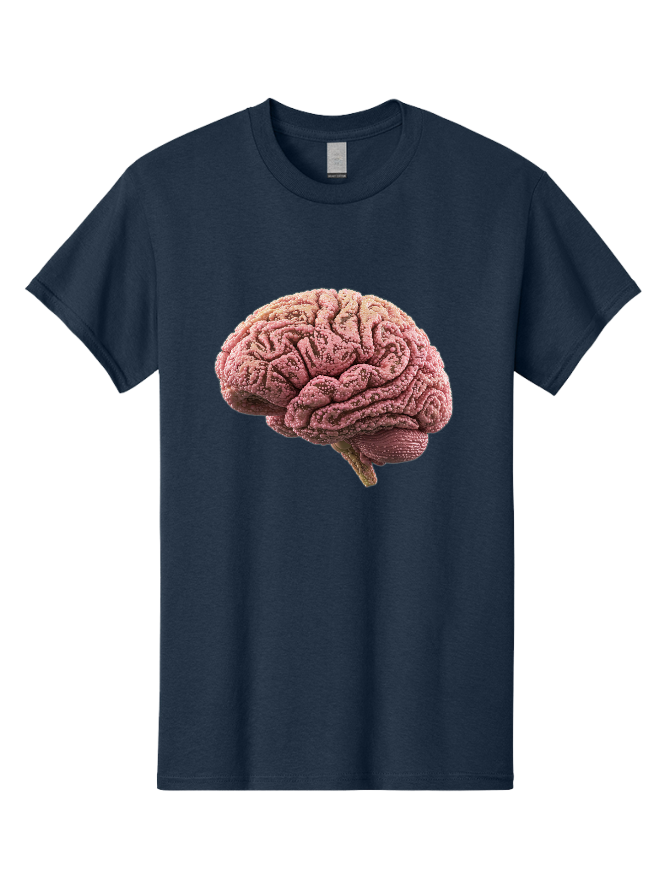 Human-Brain-5 Men'S Graphic Tee, 100% Cotton, Comfortable Casual Summer Wear, Machine Washable, Human Brain Anatomy, Brain Structure, Cerebral Cortex, Neuroscience, Cognitive Function, Medical Illustration, Brain Scan Baa843