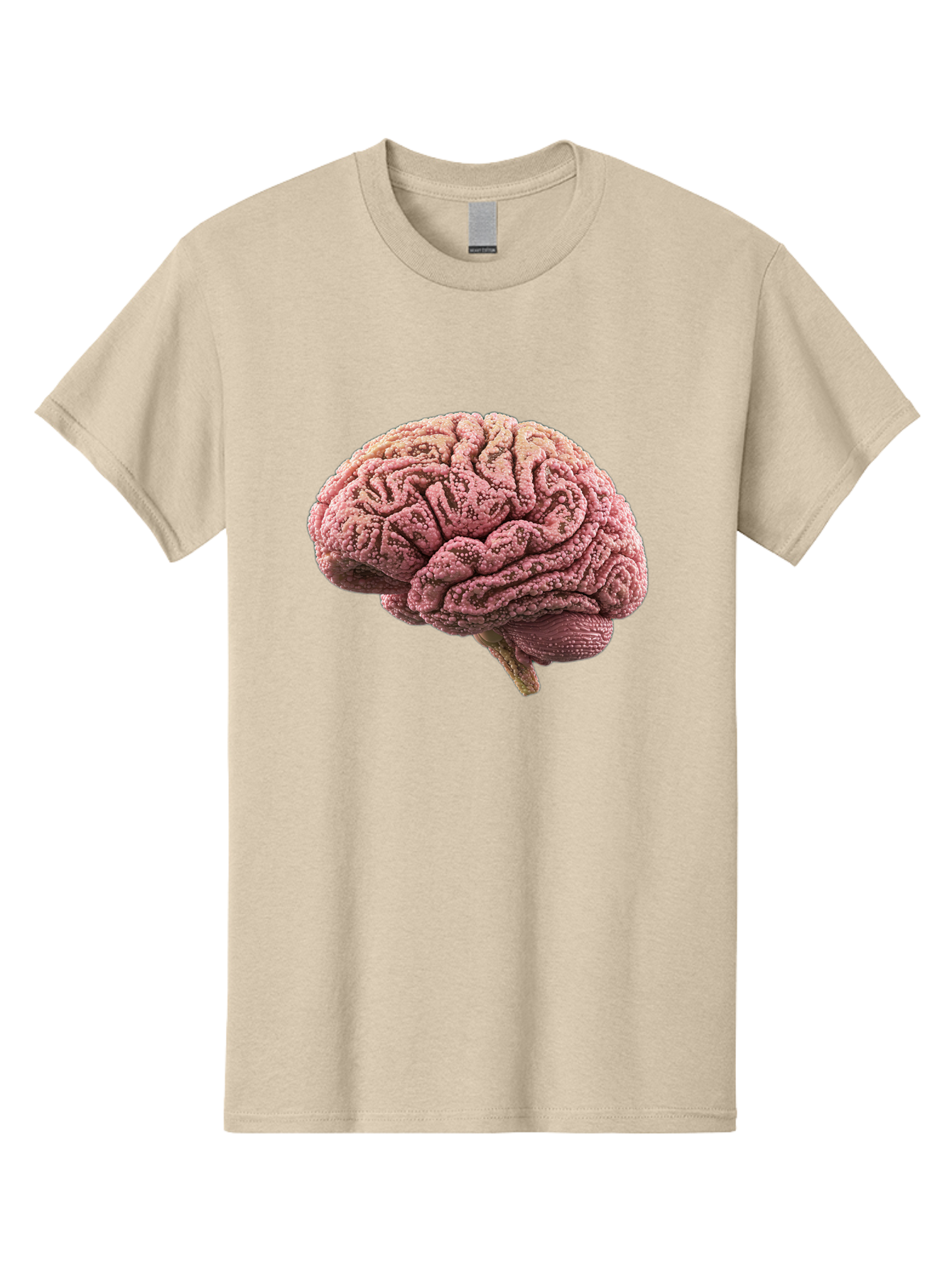 Human-Brain-5 Men'S Graphic Tee, 100% Cotton, Comfortable Casual Summer Wear, Machine Washable, Human Brain Anatomy, Brain Structure, Cerebral Cortex, Neuroscience, Cognitive Function, Medical Illustration, Brain Scan Baa843
