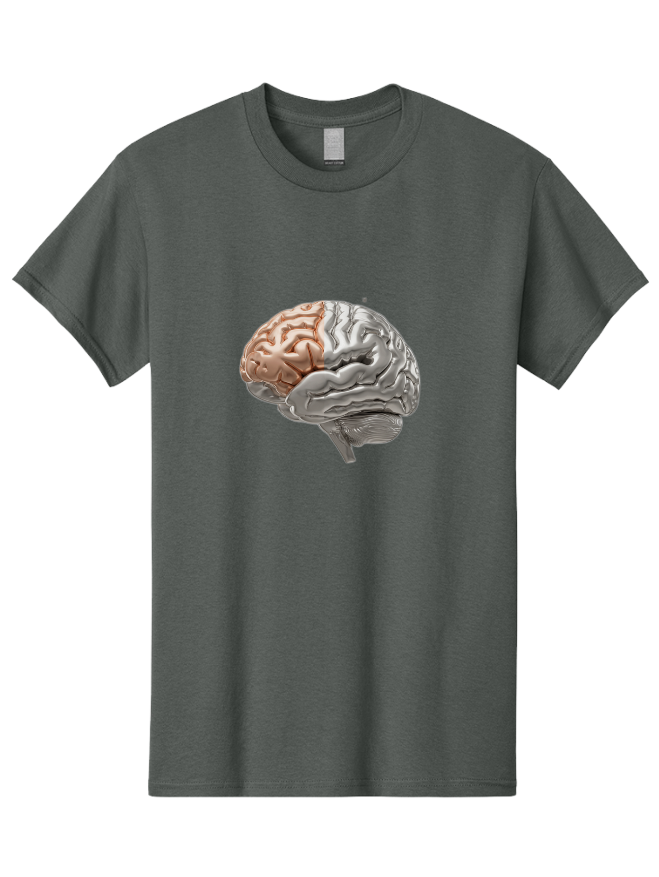 Human-Brain-6 Men'S Graphic Tee, 100% Cotton, Comfortable Casual Summer Wear, Machine Washable, Human Brain, Neuroscience, Cognitive Function, Brain Structure, Anatomy, Medical Illustration, Brain Scan, Neurological Study, Cognitive Psychology Baa844