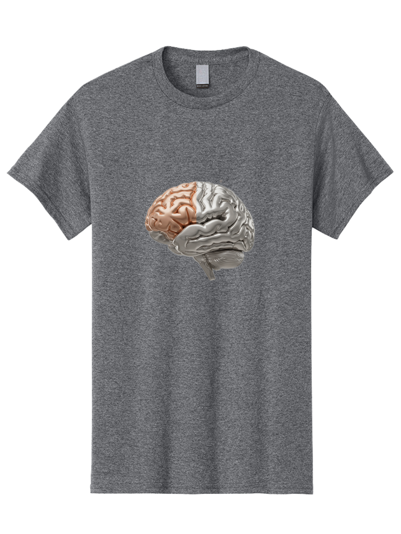 Human-Brain-6 Men'S Graphic Tee, 100% Cotton, Comfortable Casual Summer Wear, Machine Washable, Human Brain, Neuroscience, Cognitive Function, Brain Structure, Anatomy, Medical Illustration, Brain Scan, Neurological Study, Cognitive Psychology Baa844