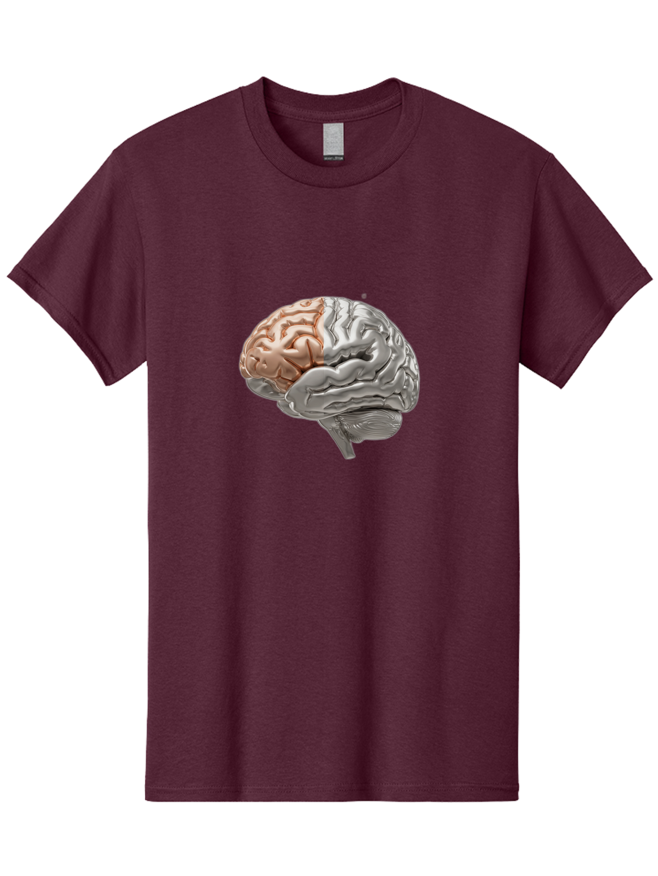 Human-Brain-6 Men'S Graphic Tee, 100% Cotton, Comfortable Casual Summer Wear, Machine Washable, Human Brain, Neuroscience, Cognitive Function, Brain Structure, Anatomy, Medical Illustration, Brain Scan, Neurological Study, Cognitive Psychology Baa844