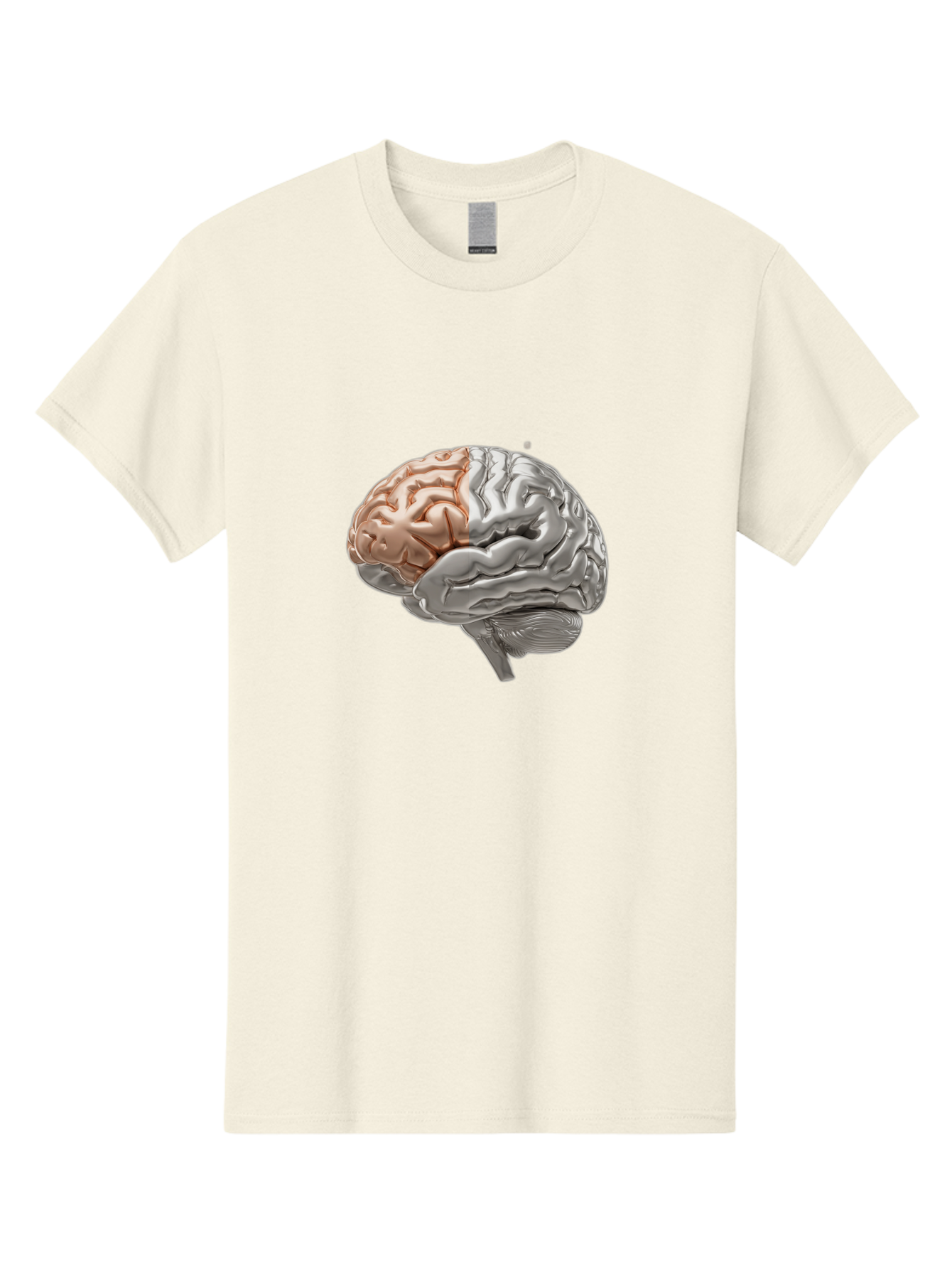 Human-Brain-6 Men'S Graphic Tee, 100% Cotton, Comfortable Casual Summer Wear, Machine Washable, Human Brain, Neuroscience, Cognitive Function, Brain Structure, Anatomy, Medical Illustration, Brain Scan, Neurological Study, Cognitive Psychology Baa844