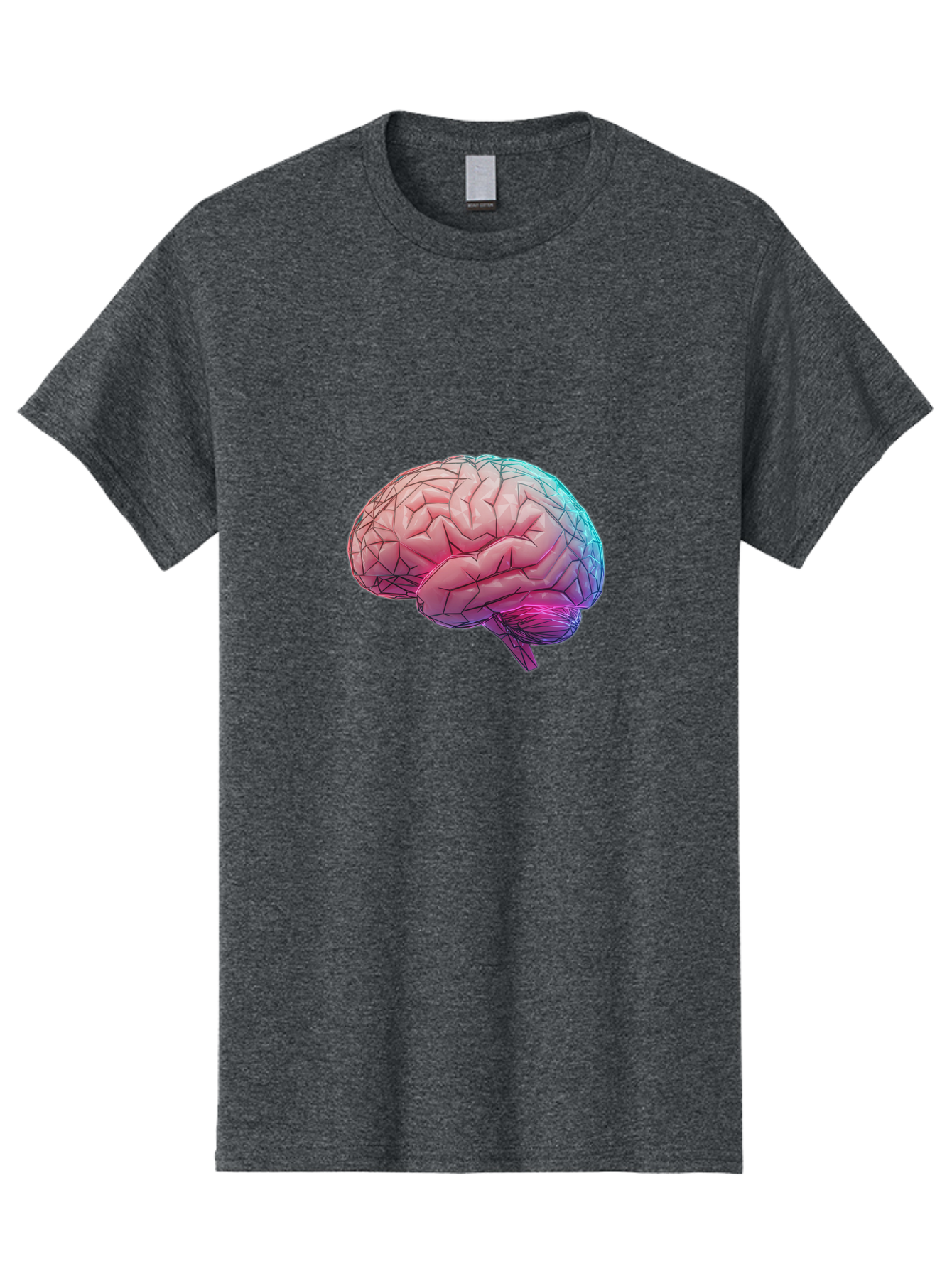 Human-Brain-7 Men'S Graphic Tee, 100% Cotton, Comfortable Casual Summer Wear, Machine Washable, Human Brain Illustration, Brain Anatomy, Neuroscience, Cognitive Function, Detailed Rendering, Colorful Brain, 3D Model, Medical Art, Baa845