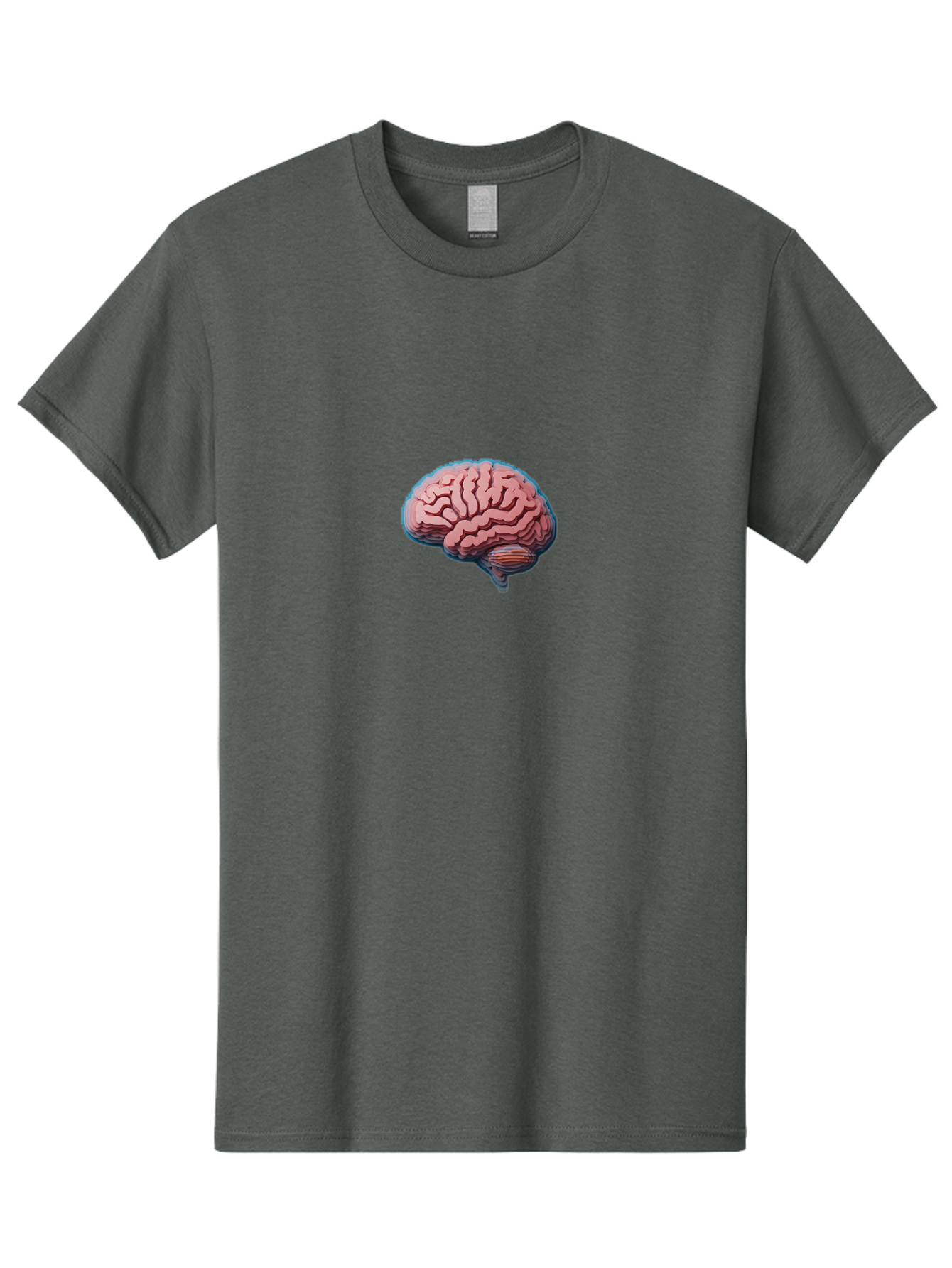 Human-Brain-8 Men'S Graphic Tee, 100% Cotton, Comfortable Casual Summer Wear, Machine Washable, Human Brain, Neuroscience Illustration, Cerebral Cortex, Brain Anatomy, Neural Pathways, Cognitive Function, Medical Art, Brain Structure Baa846