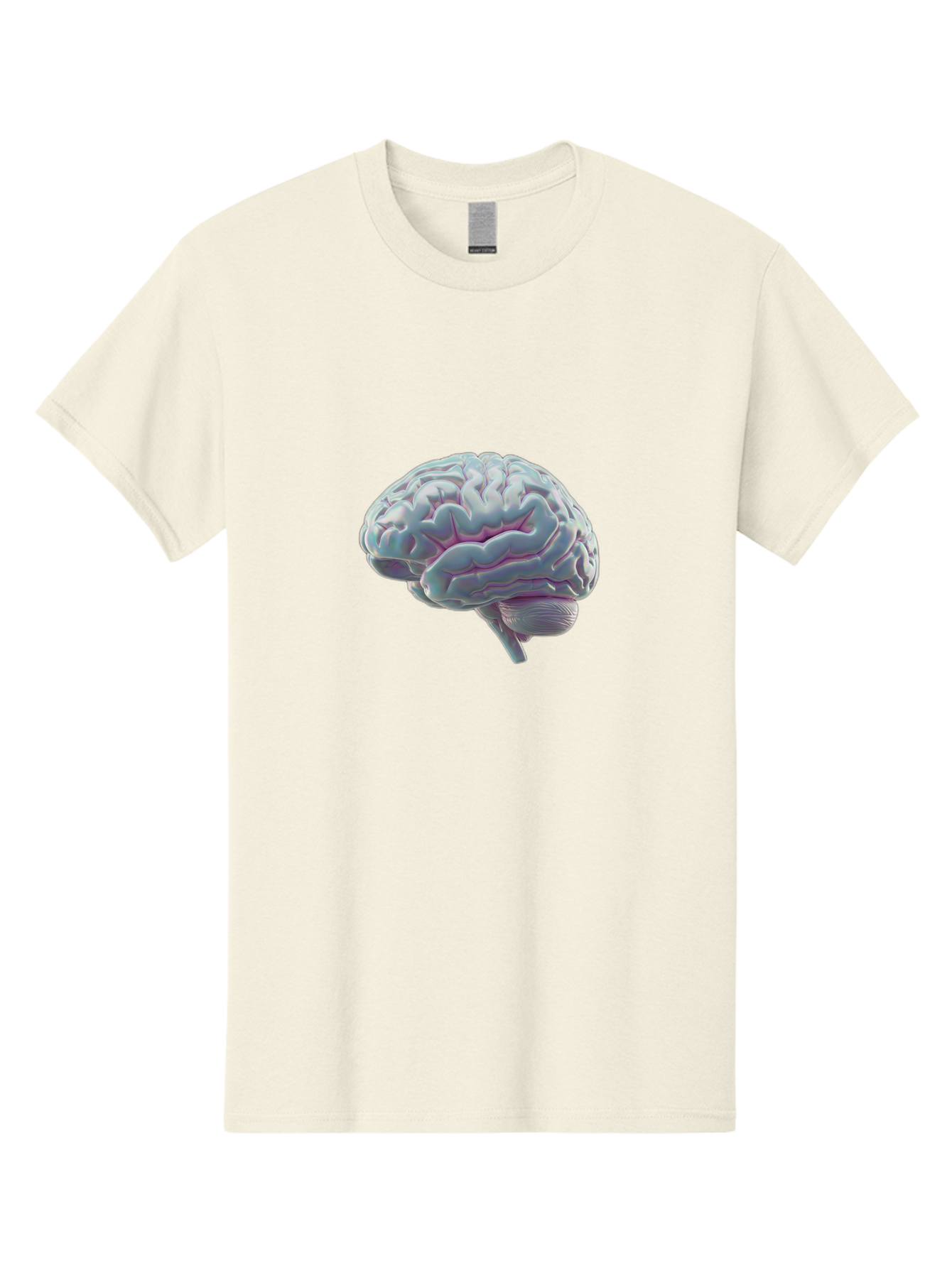 Human-Brain-9 Men'S Graphic Tee, 100% Cotton, Comfortable Casual Summer Wear, Machine Washable, Human Brain, Neuroscience, Cognitive Function, Brain Anatomy, Medical Illustration, 3D Rendering, Detailed Structure, Cerebral Cortex Baa847