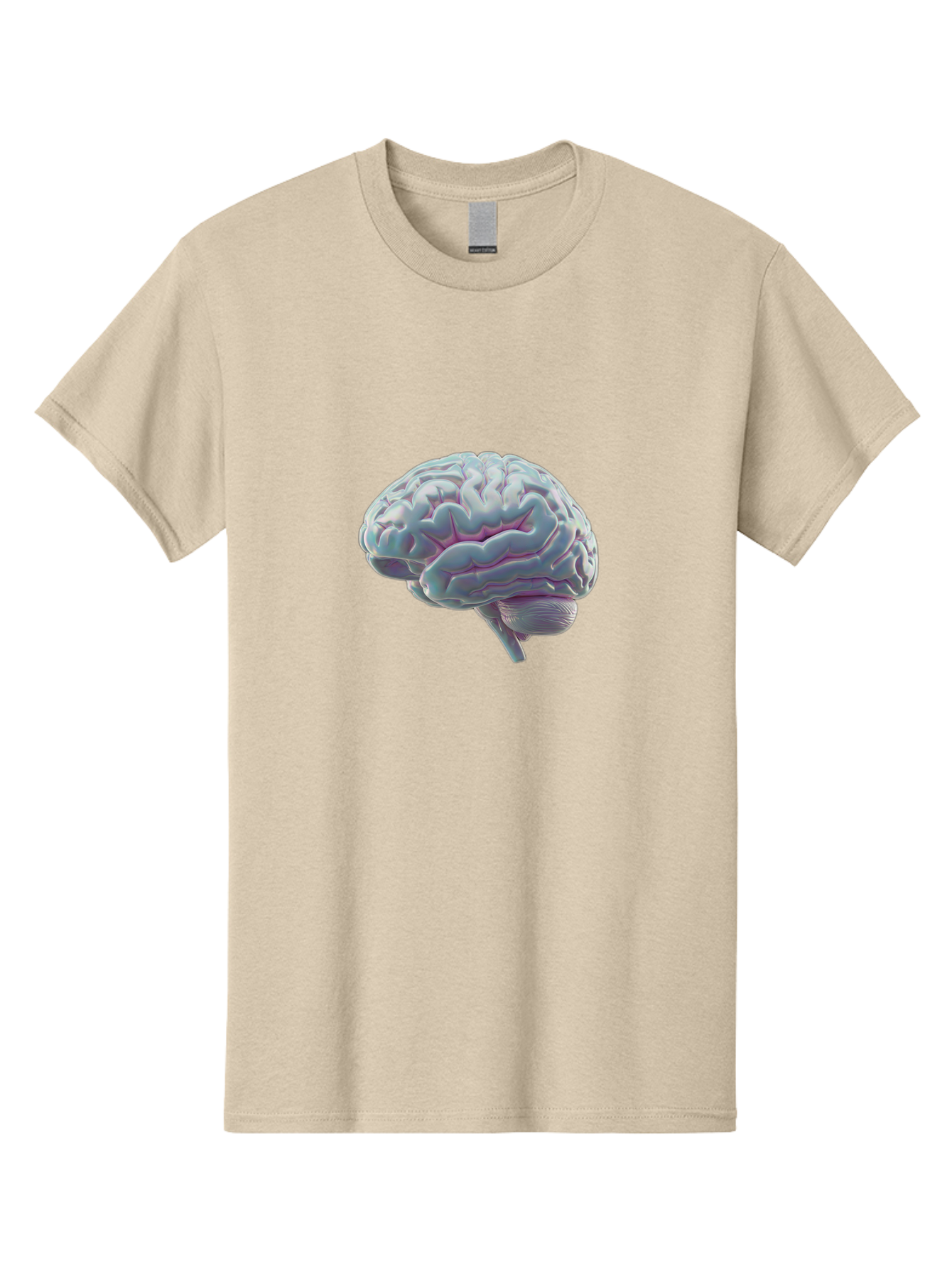 Human-Brain-9 Men'S Graphic Tee, 100% Cotton, Comfortable Casual Summer Wear, Machine Washable, Human Brain, Neuroscience, Cognitive Function, Brain Anatomy, Medical Illustration, 3D Rendering, Detailed Structure, Cerebral Cortex Baa847