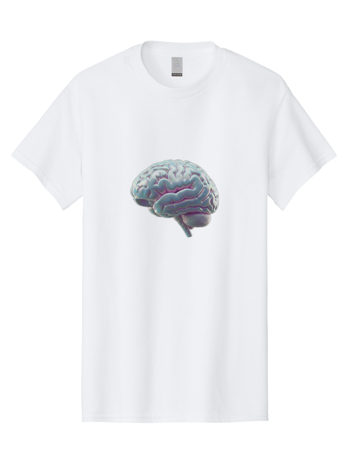 Human-Brain-9 Men'S Graphic Tee, 100% Cotton, Comfortable Casual Summer Wear, Machine Washable, Human Brain, Neuroscience, Cognitive Function, Brain Anatomy, Medical Illustration, 3D Rendering, Detailed Structure, Cerebral Cortex Baa847