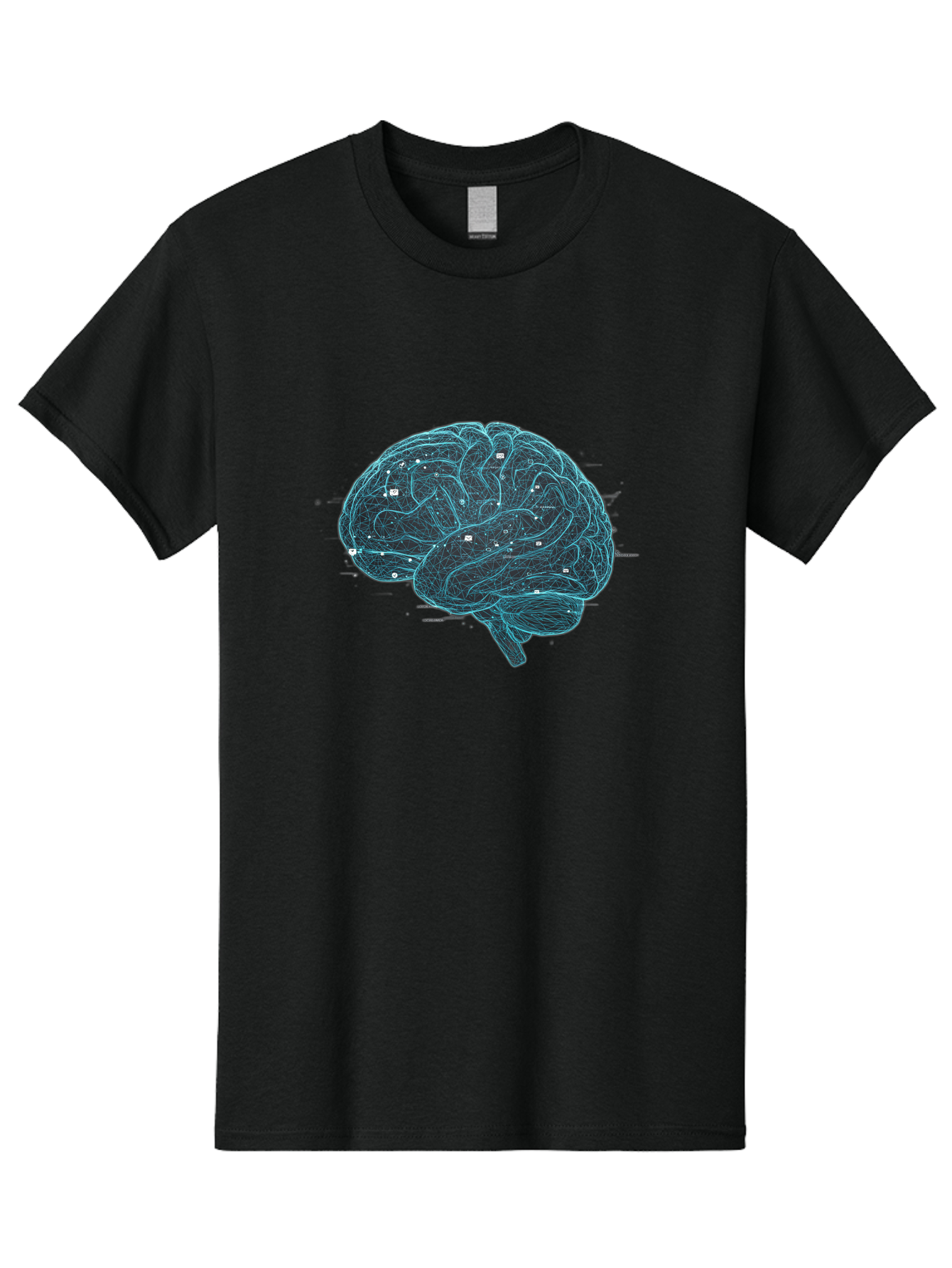 Human-Brain-Circuitry Men'S Graphic Tee, 100% Cotton, Comfortable Casual Summer Wear, Machine Washable, Human Brain, Neural Connections, Circuitry, Brain Function, Neuroscience, Cognitive Thinking, Artificial Intelligence, Futuristic, Baa848