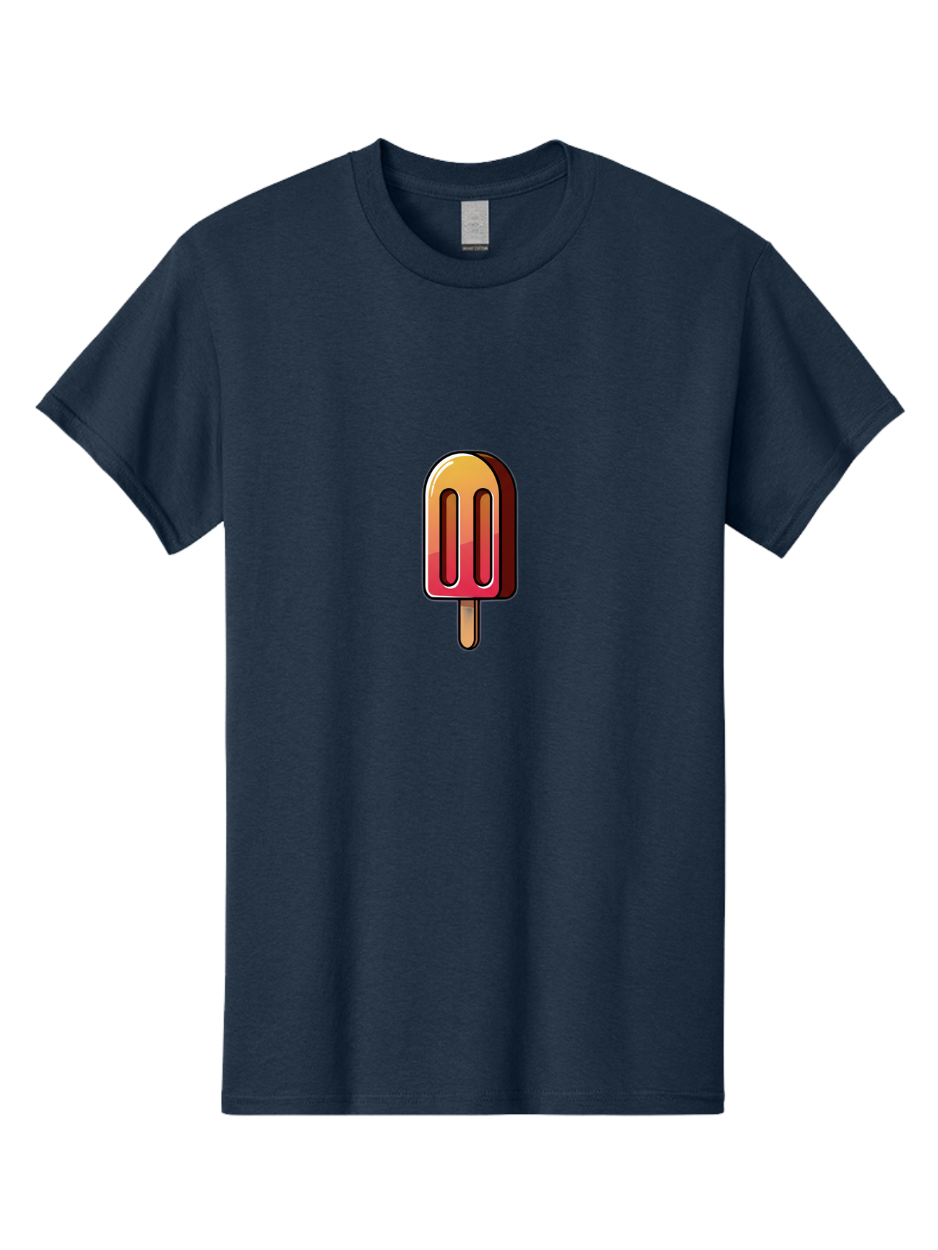 Ice-Popsicle Men'S Graphic Tee, 100% Cotton, Comfortable Casual Summer Wear, Machine Washable, Ice Popsicle, Summer Treat, Colorful Dessert, Refreshing Snack, Ice Cream On A Stick, Sweet Indulgence, Cold Pleasure, Fruity Flavor Baa879