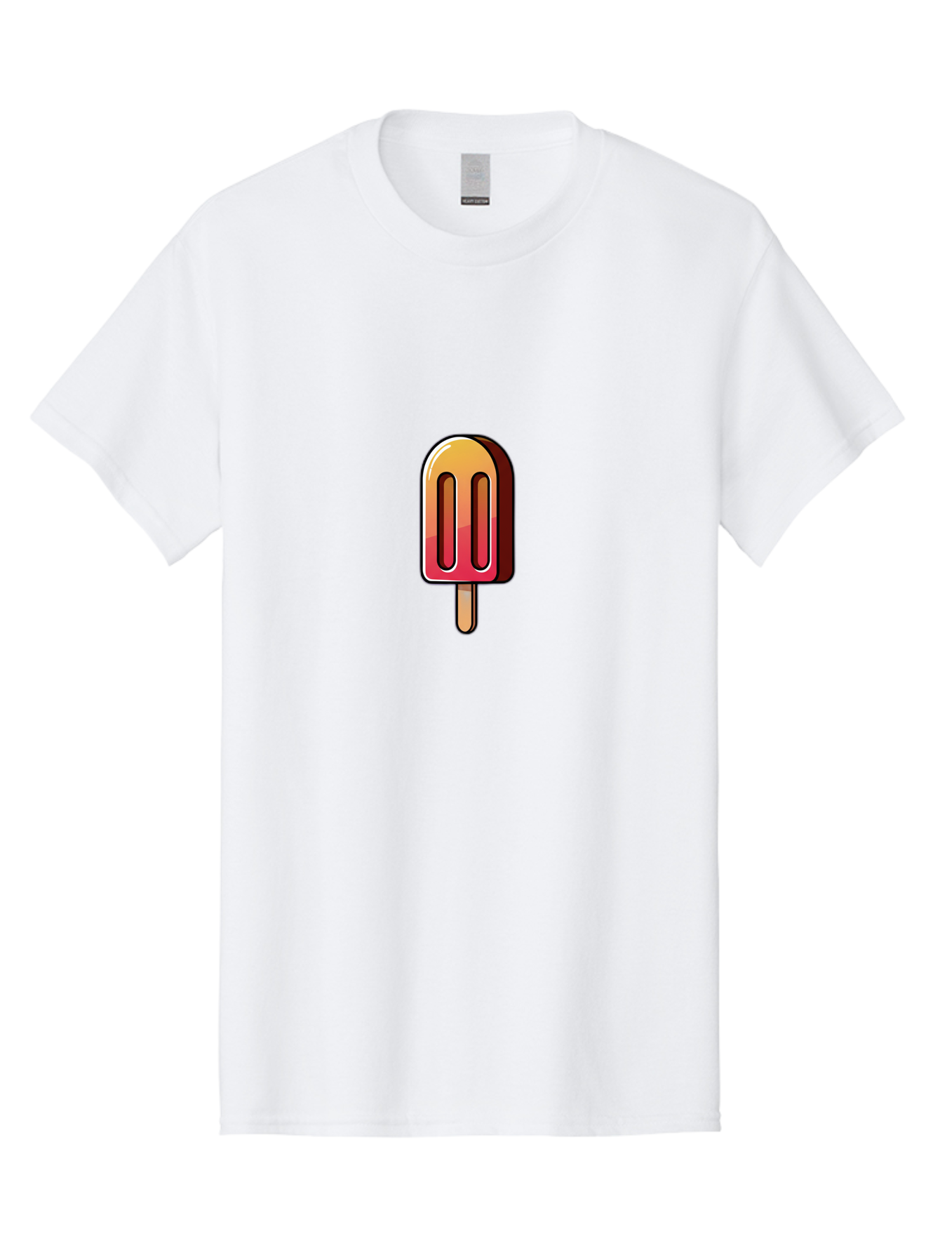 Ice-Popsicle Men'S Graphic Tee, 100% Cotton, Comfortable Casual Summer Wear, Machine Washable, Ice Popsicle, Summer Treat, Colorful Dessert, Refreshing Snack, Ice Cream On A Stick, Sweet Indulgence, Cold Pleasure, Fruity Flavor Baa879