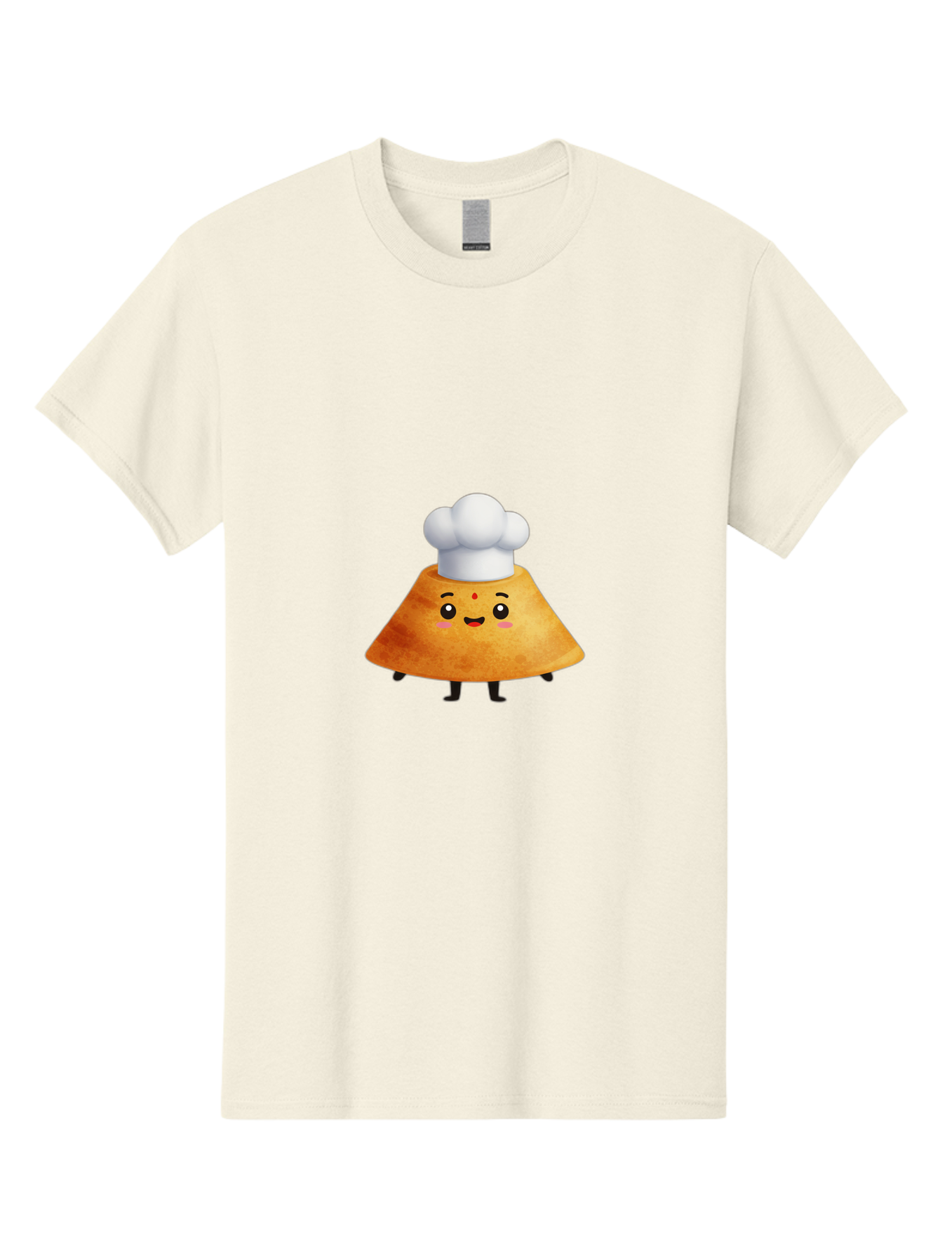 Idli-Character Men'S Graphic Tee, 100% Cotton, Comfortable Casual Summer Wear, Machine Washable, Cartoonish Representation, Sambar Vada Masala, South Indian Cuisine, Cute Character, Chef Hat, Traditional Dish, Vada, South Indian Food Baa880