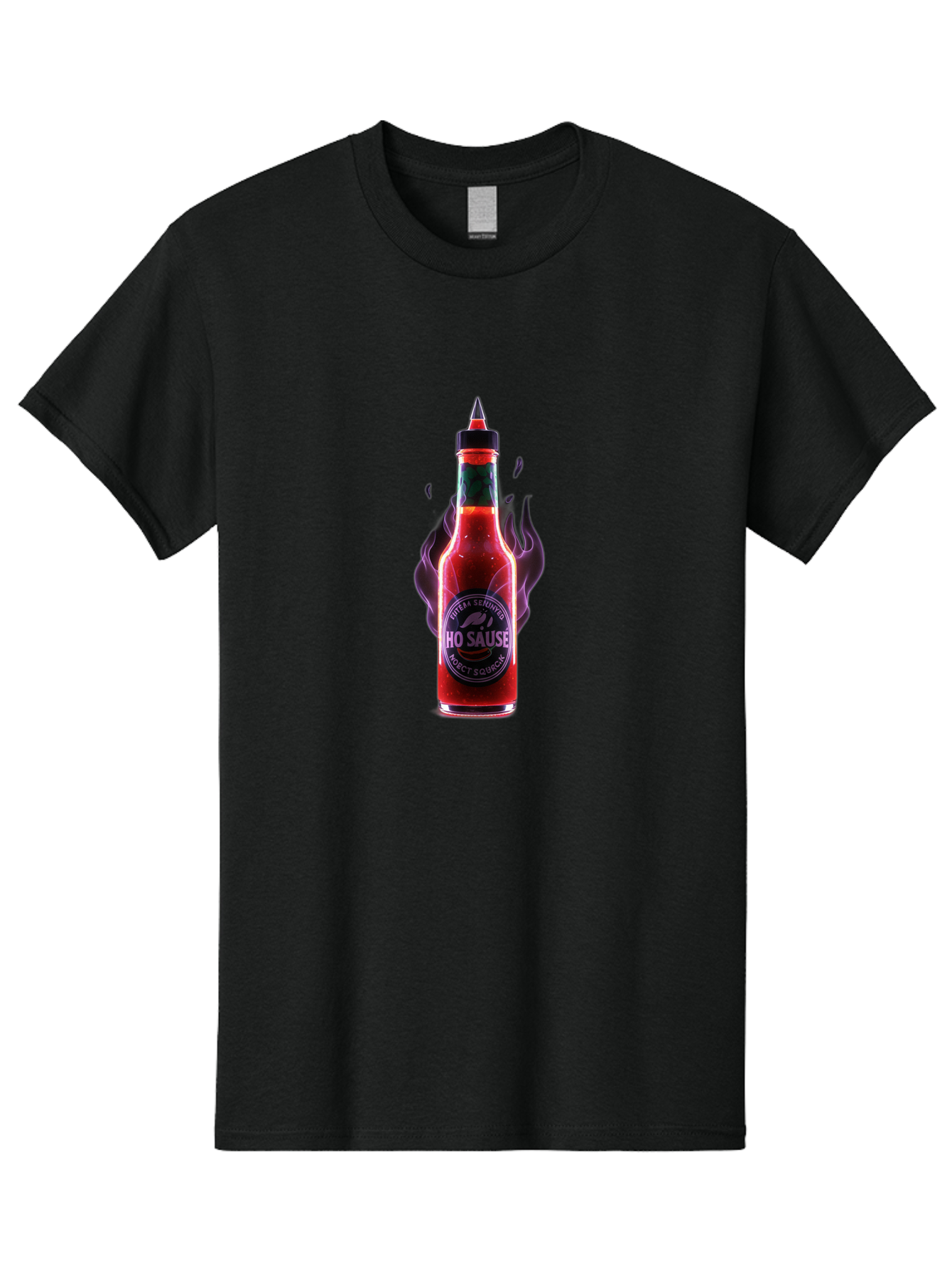 Iho-Sause Men'S Graphic Tee, 100% Cotton, Comfortable Casual Summer Wear, Machine Washable, Hot Sauce, Chili Pepper, Spicy Condiment, Red Sauce, Hot And Spicy, Fiery Flavor, Gourmet Hot Sauce, Condiment Bottle, Sauce Bottle, Chili Sauce, Baa881