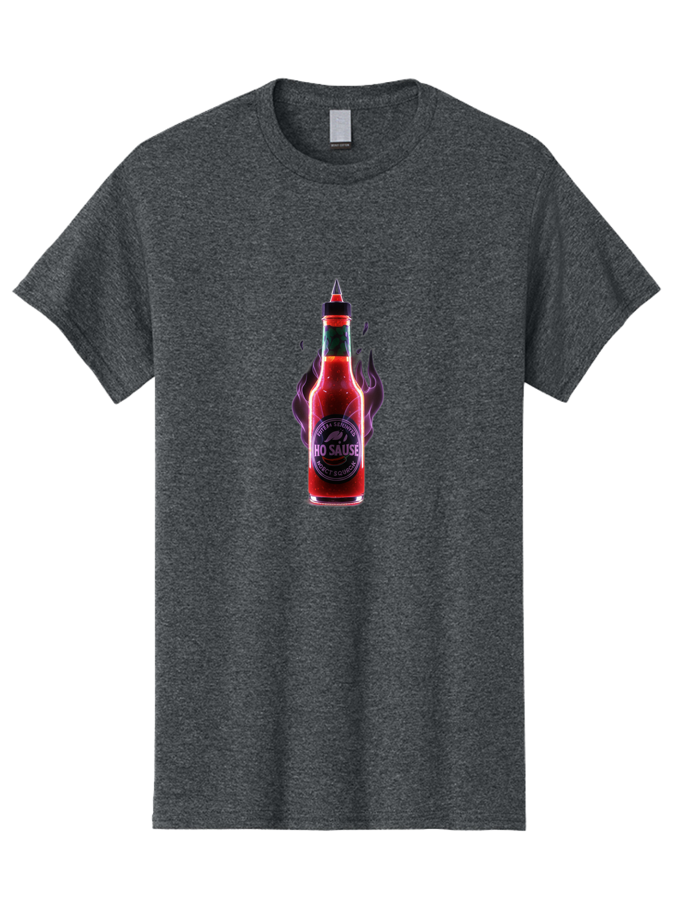 Iho-Sause Men'S Graphic Tee, 100% Cotton, Comfortable Casual Summer Wear, Machine Washable, Hot Sauce, Chili Pepper, Spicy Condiment, Red Sauce, Hot And Spicy, Fiery Flavor, Gourmet Hot Sauce, Condiment Bottle, Sauce Bottle, Chili Sauce, Baa881