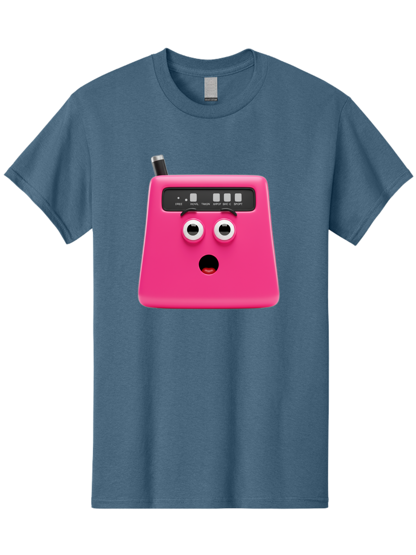 Kandou-Robot Men'S Graphic Tee, 100% Cotton, Comfortable Casual Summer Wear, Machine Washable, Pink Robot, Cute Face, Control Panel, Futuristic, Robotic Eyes, Tech Gadget, Innovative Design, Robotics, Electronic Device, Modern Technology Baa896