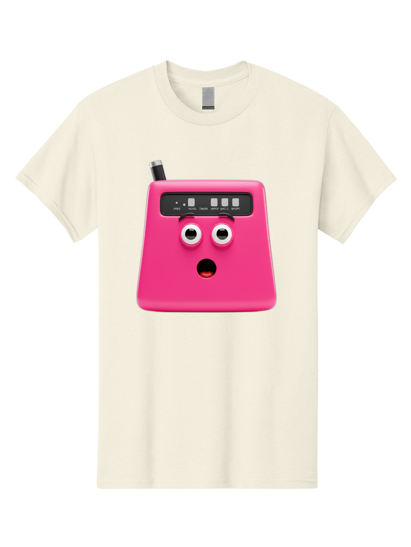 Kandou-Robot Men'S Graphic Tee, 100% Cotton, Comfortable Casual Summer Wear, Machine Washable, Pink Robot, Cute Face, Control Panel, Futuristic, Robotic Eyes, Tech Gadget, Innovative Design, Robotics, Electronic Device, Modern Technology Baa896