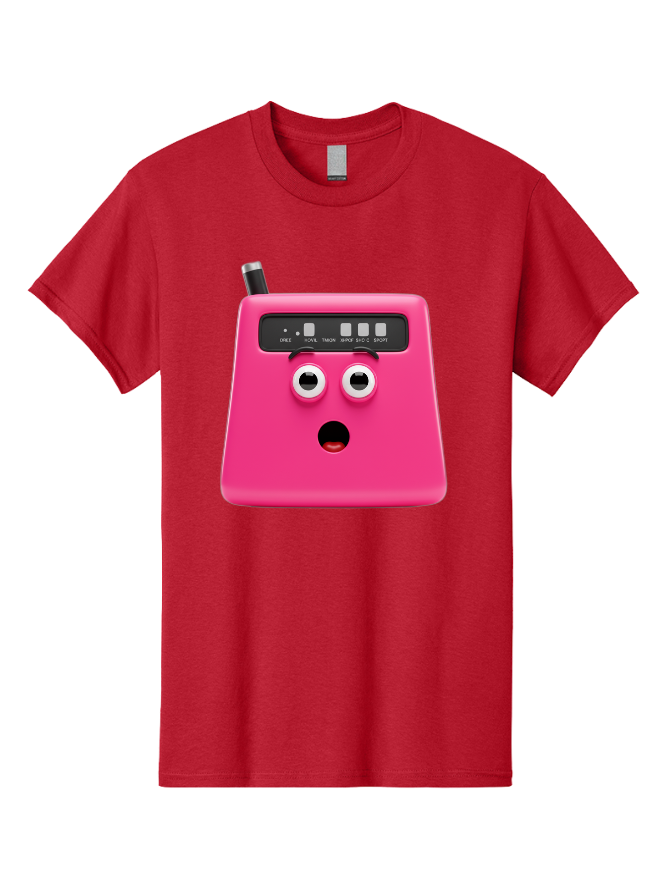 Kandou-Robot Men'S Graphic Tee, 100% Cotton, Comfortable Casual Summer Wear, Machine Washable, Pink Robot, Cute Face, Control Panel, Futuristic, Robotic Eyes, Tech Gadget, Innovative Design, Robotics, Electronic Device, Modern Technology Baa896