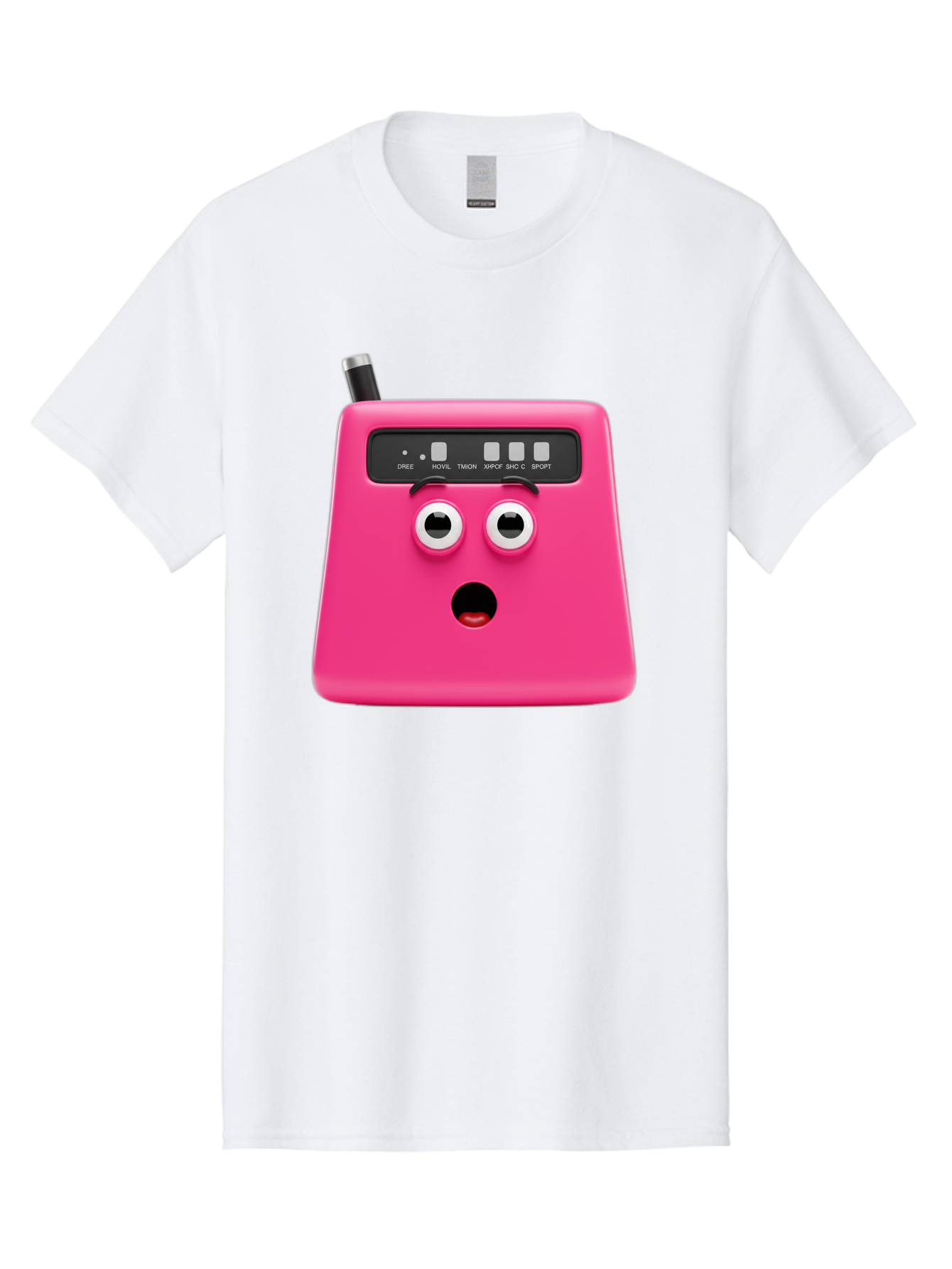 Kandou-Robot Men'S Graphic Tee, 100% Cotton, Comfortable Casual Summer Wear, Machine Washable, Pink Robot, Cute Face, Control Panel, Futuristic, Robotic Eyes, Tech Gadget, Innovative Design, Robotics, Electronic Device, Modern Technology Baa896