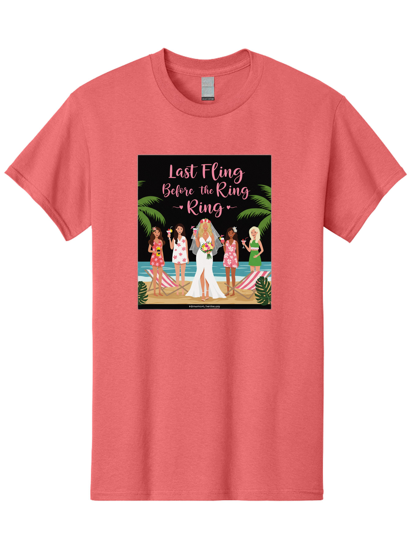 Last-Fling-Before-The-Ring Men'S Graphic Tee, 100% Cotton, Comfortable Casual Summer Wear, Machine Washable, Bride To Be, Bachelorette Party, Beach Vacation, Girls Trip, Tropical Getaway, Celebration, Hen Party, Wedding, Baa912