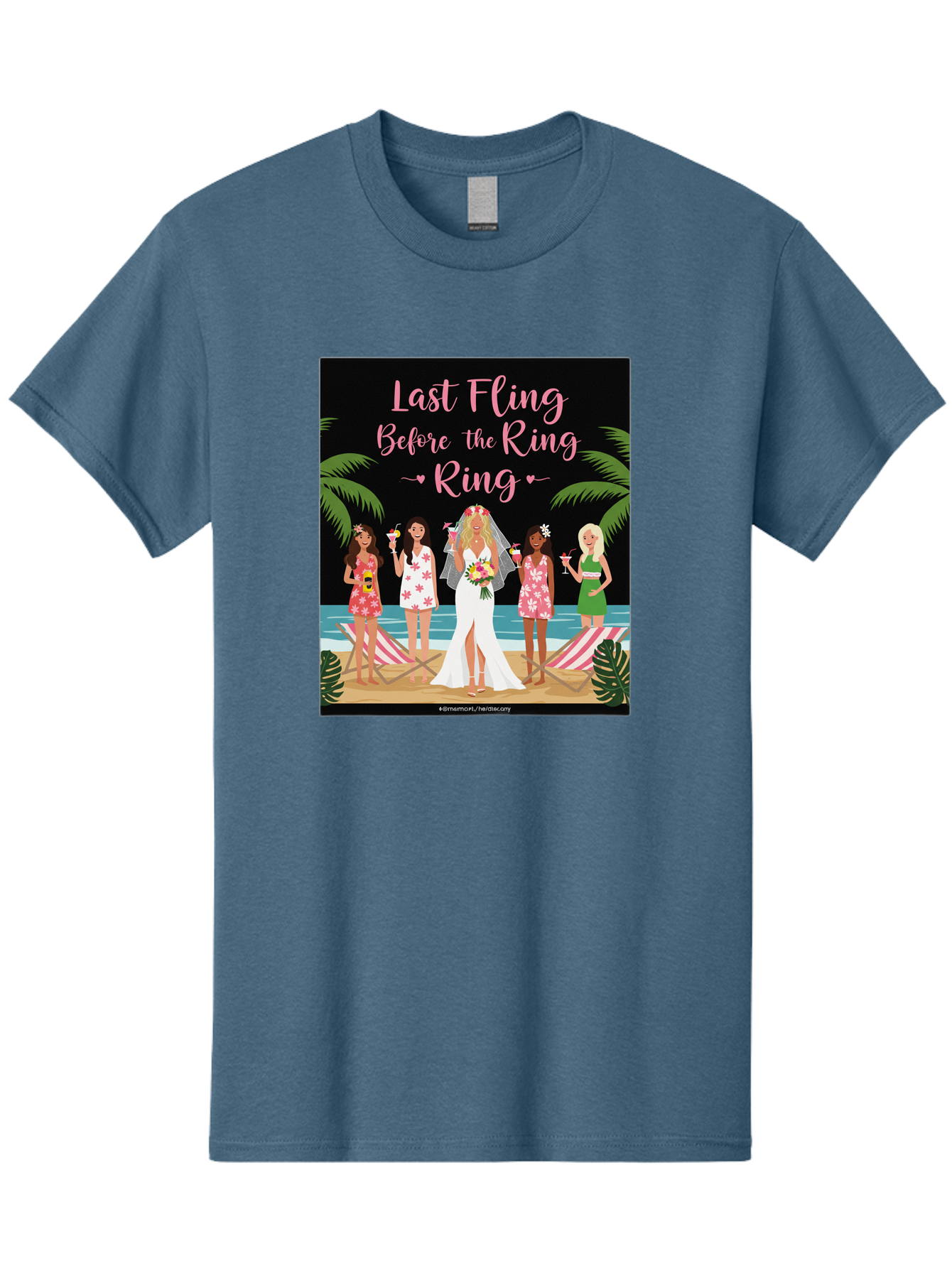 Last-Fling-Before-The-Ring Men'S Graphic Tee, 100% Cotton, Comfortable Casual Summer Wear, Machine Washable, Bride To Be, Bachelorette Party, Beach Vacation, Girls Trip, Tropical Getaway, Celebration, Hen Party, Wedding, Baa912