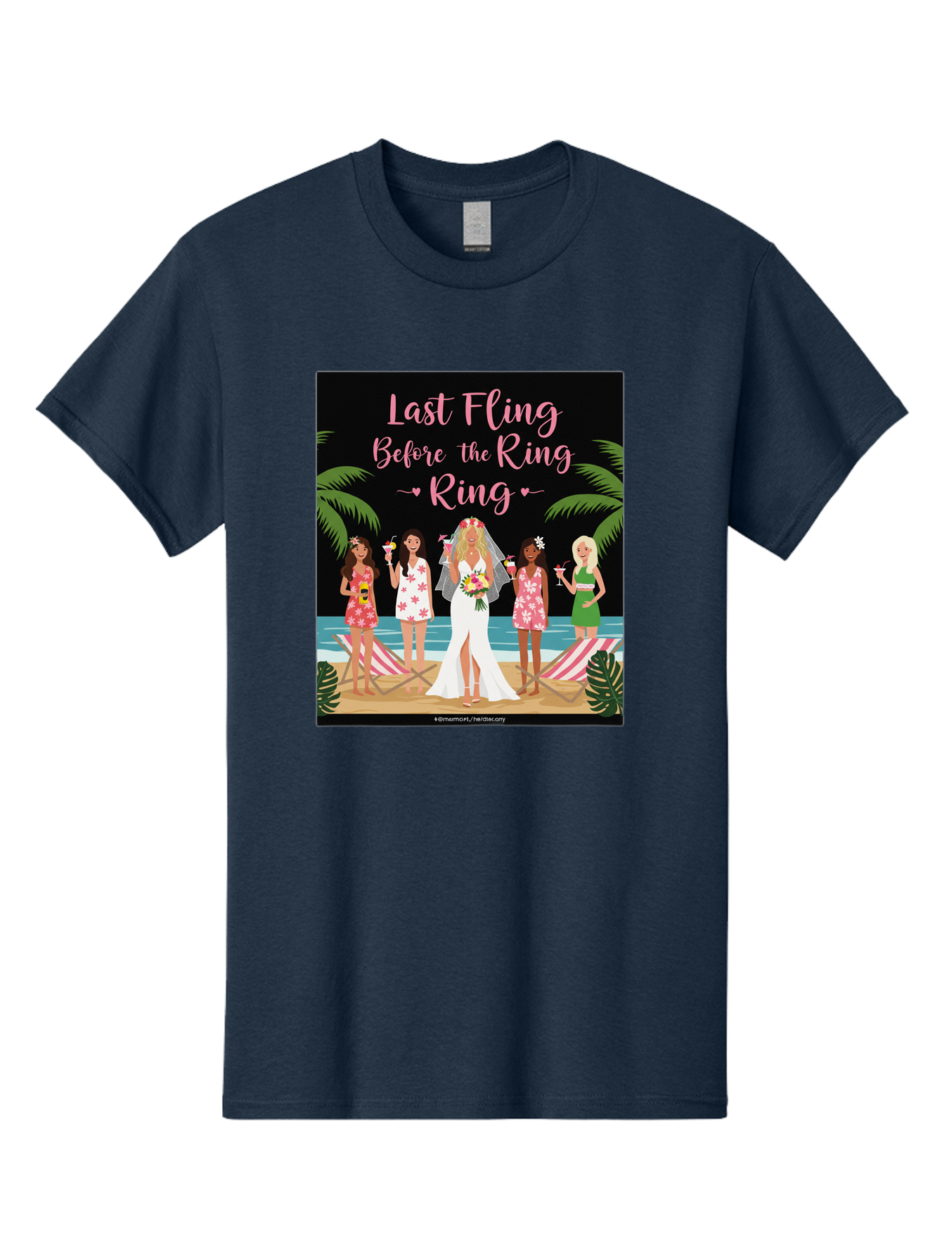 Last-Fling-Before-The-Ring Men'S Graphic Tee, 100% Cotton, Comfortable Casual Summer Wear, Machine Washable, Bride To Be, Bachelorette Party, Beach Vacation, Girls Trip, Tropical Getaway, Celebration, Hen Party, Wedding, Baa912