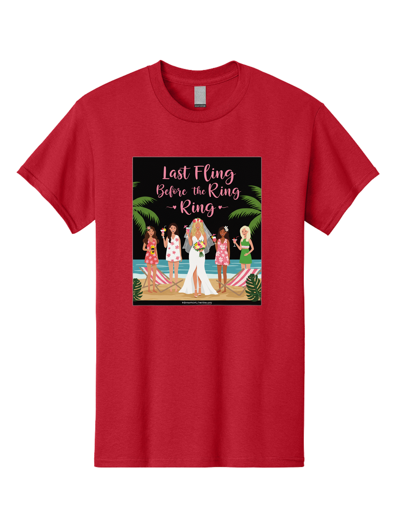 Last-Fling-Before-The-Ring Men'S Graphic Tee, 100% Cotton, Comfortable Casual Summer Wear, Machine Washable, Bride To Be, Bachelorette Party, Beach Vacation, Girls Trip, Tropical Getaway, Celebration, Hen Party, Wedding, Baa912