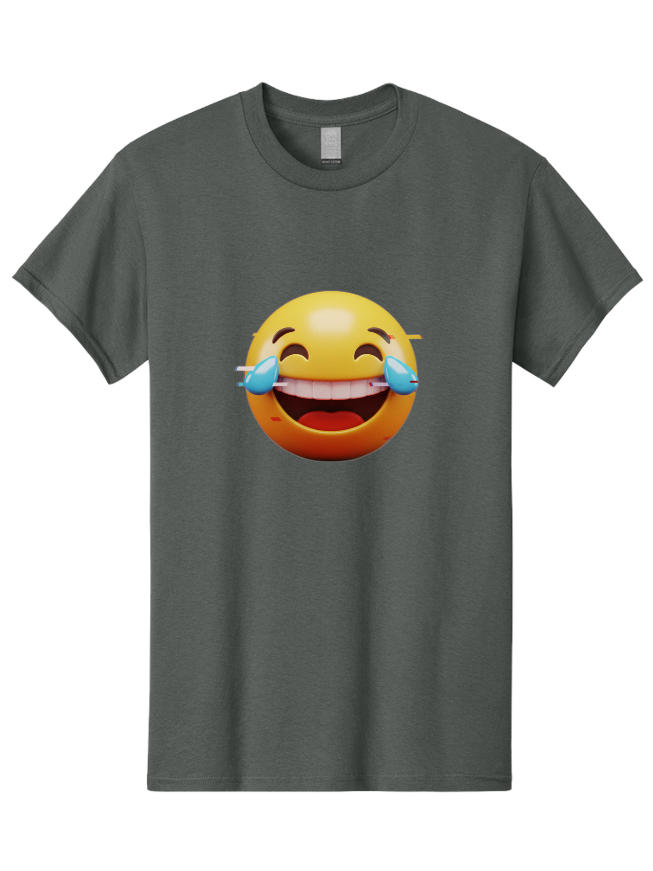 Laughing-Emoji Men'S Graphic Tee, 100% Cotton, Comfortable Casual Summer Wear, Machine Washable, Laughing Face, Happy Emoji, Joyful Expression, Smiling Face, Tears Of Joy, Funny Moment Baa915