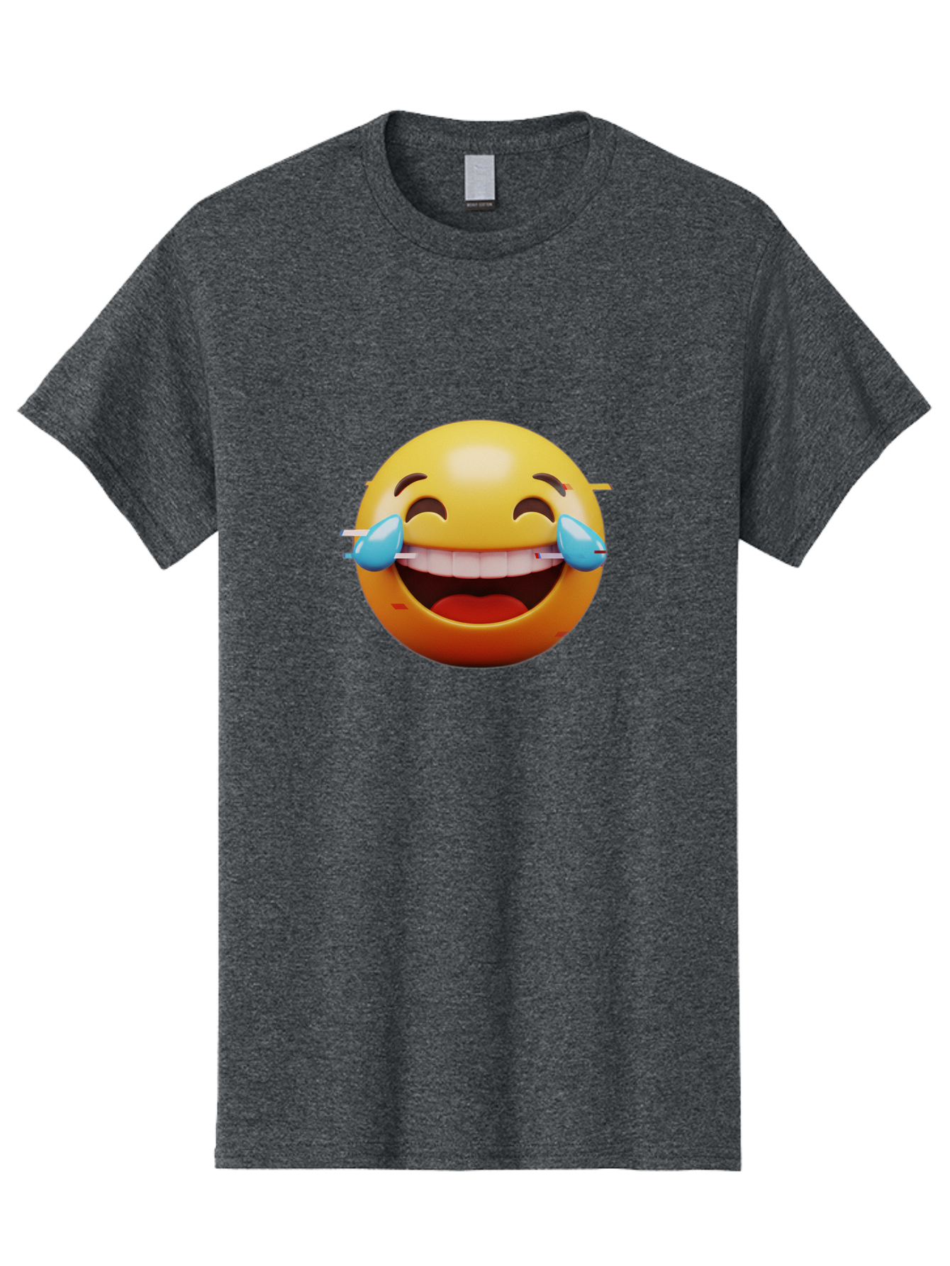 Laughing-Emoji Men'S Graphic Tee, 100% Cotton, Comfortable Casual Summer Wear, Machine Washable, Laughing Face, Happy Emoji, Joyful Expression, Smiling Face, Tears Of Joy, Funny Moment Baa915