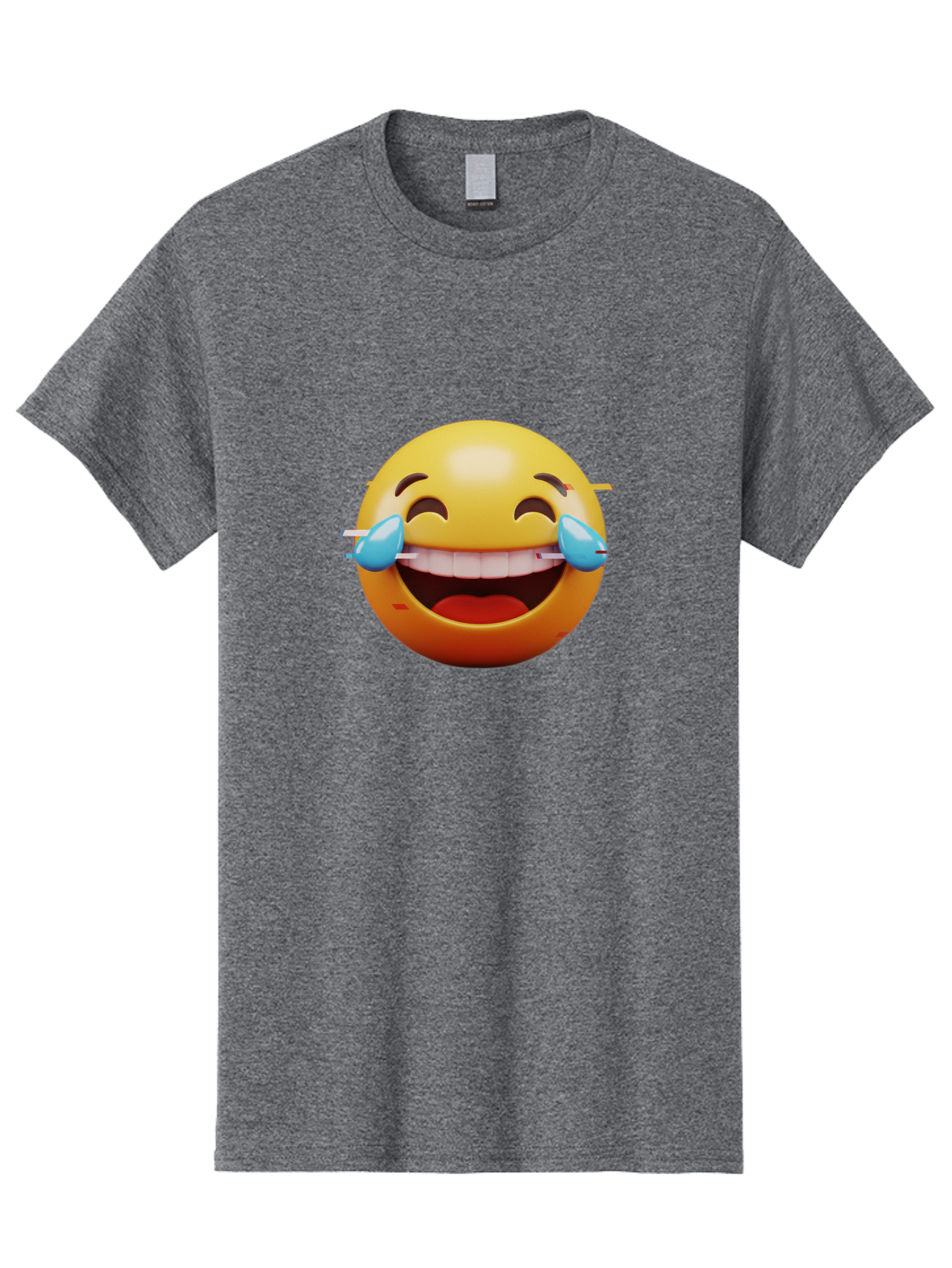 Laughing-Emoji Men'S Graphic Tee, 100% Cotton, Comfortable Casual Summer Wear, Machine Washable, Laughing Face, Happy Emoji, Joyful Expression, Smiling Face, Tears Of Joy, Funny Moment Baa915