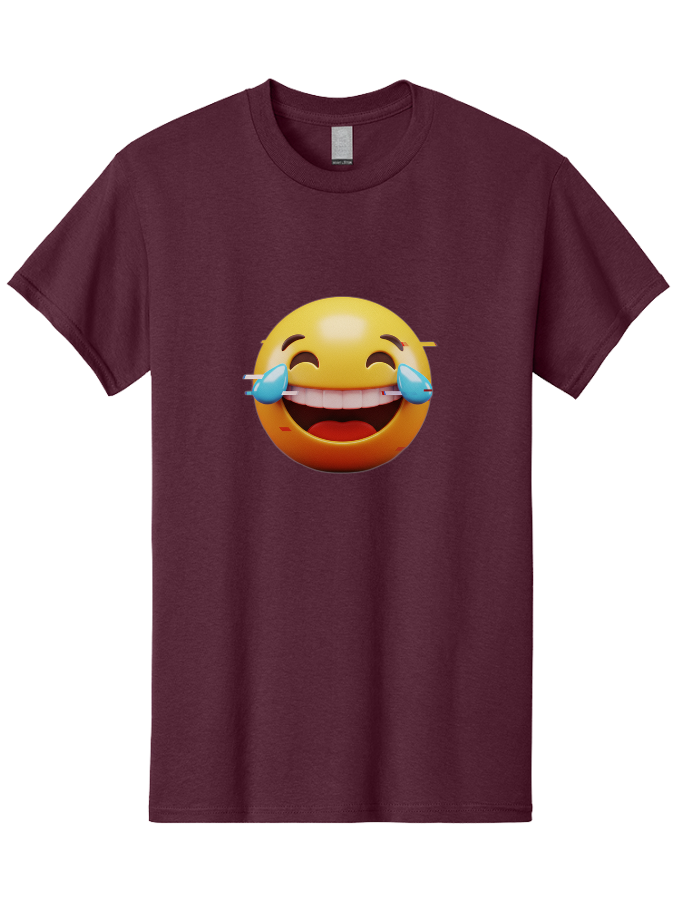Laughing-Emoji Men'S Graphic Tee, 100% Cotton, Comfortable Casual Summer Wear, Machine Washable, Laughing Face, Happy Emoji, Joyful Expression, Smiling Face, Tears Of Joy, Funny Moment Baa915