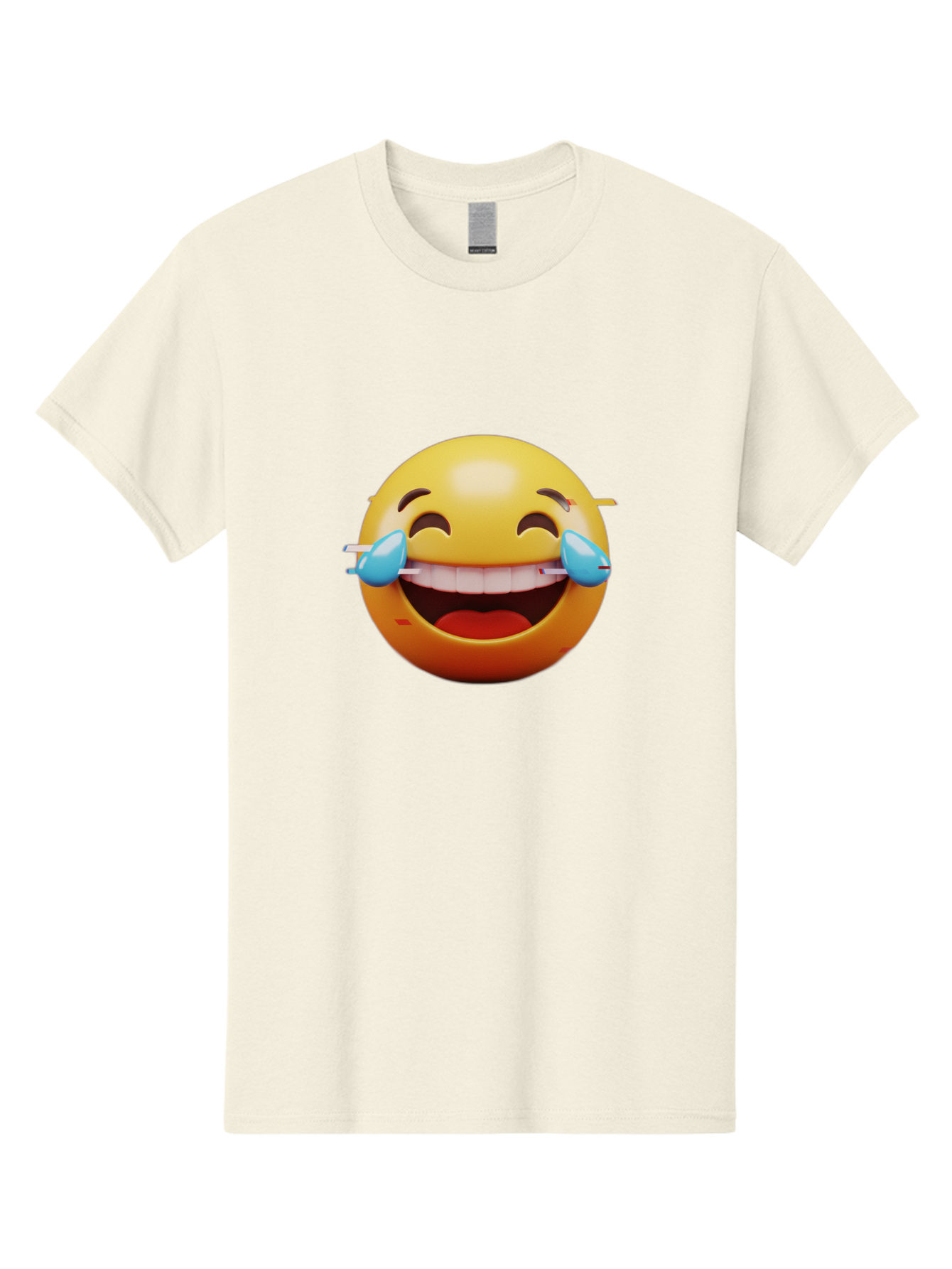 Laughing-Emoji Men'S Graphic Tee, 100% Cotton, Comfortable Casual Summer Wear, Machine Washable, Laughing Face, Happy Emoji, Joyful Expression, Smiling Face, Tears Of Joy, Funny Moment Baa915
