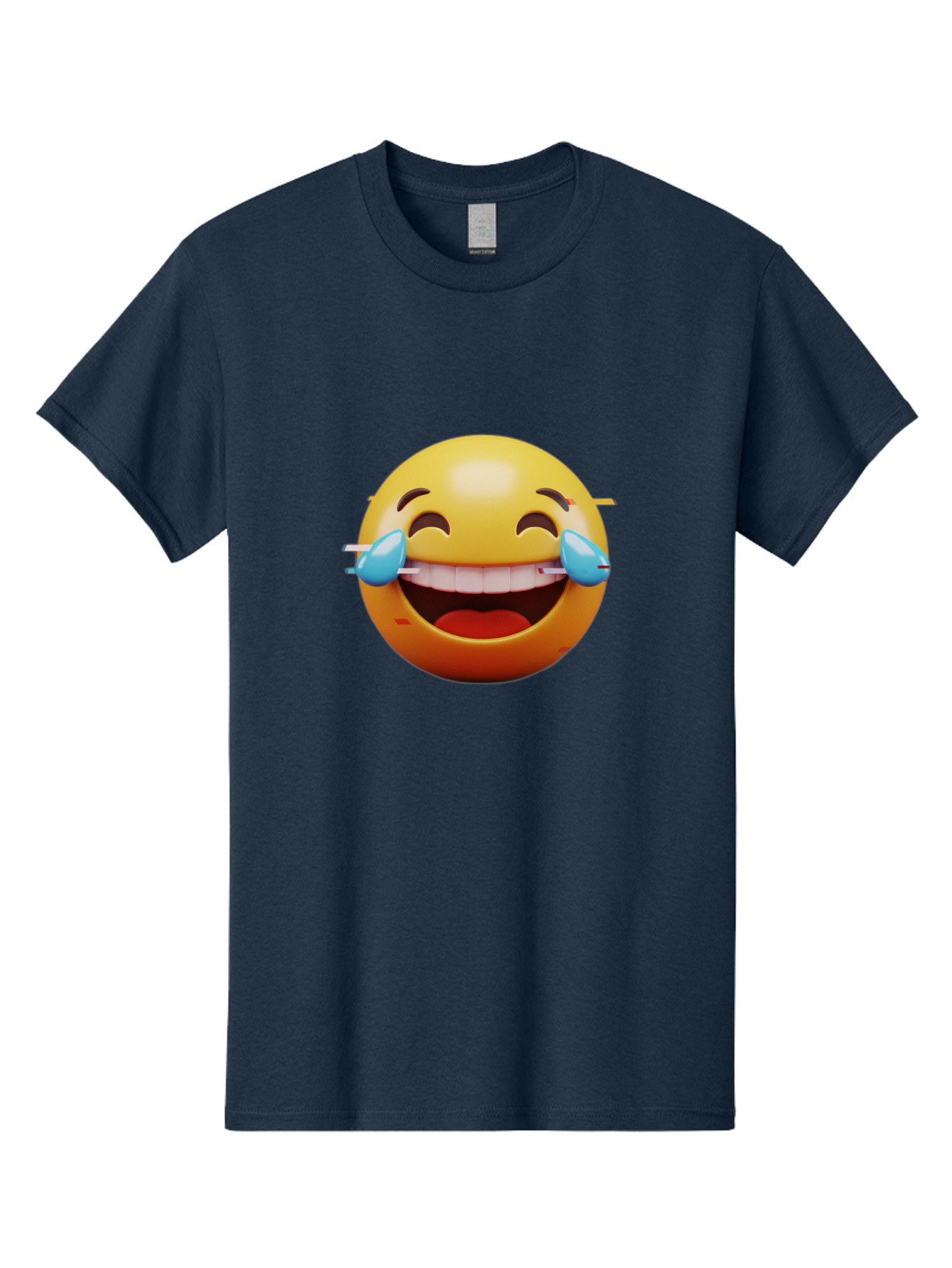 Laughing-Emoji Men'S Graphic Tee, 100% Cotton, Comfortable Casual Summer Wear, Machine Washable, Laughing Face, Happy Emoji, Joyful Expression, Smiling Face, Tears Of Joy, Funny Moment Baa915