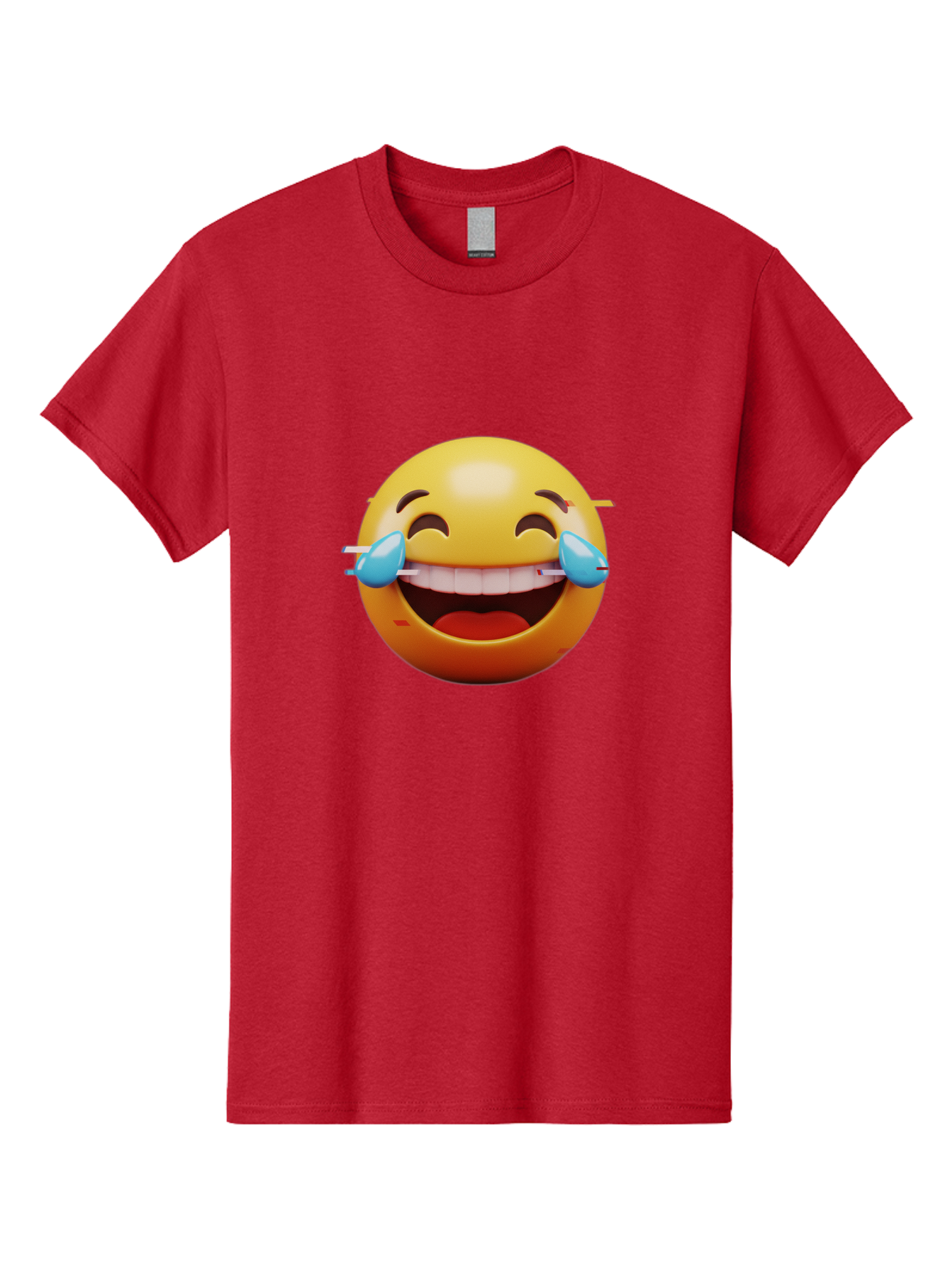 Laughing-Emoji Men'S Graphic Tee, 100% Cotton, Comfortable Casual Summer Wear, Machine Washable, Laughing Face, Happy Emoji, Joyful Expression, Smiling Face, Tears Of Joy, Funny Moment Baa915