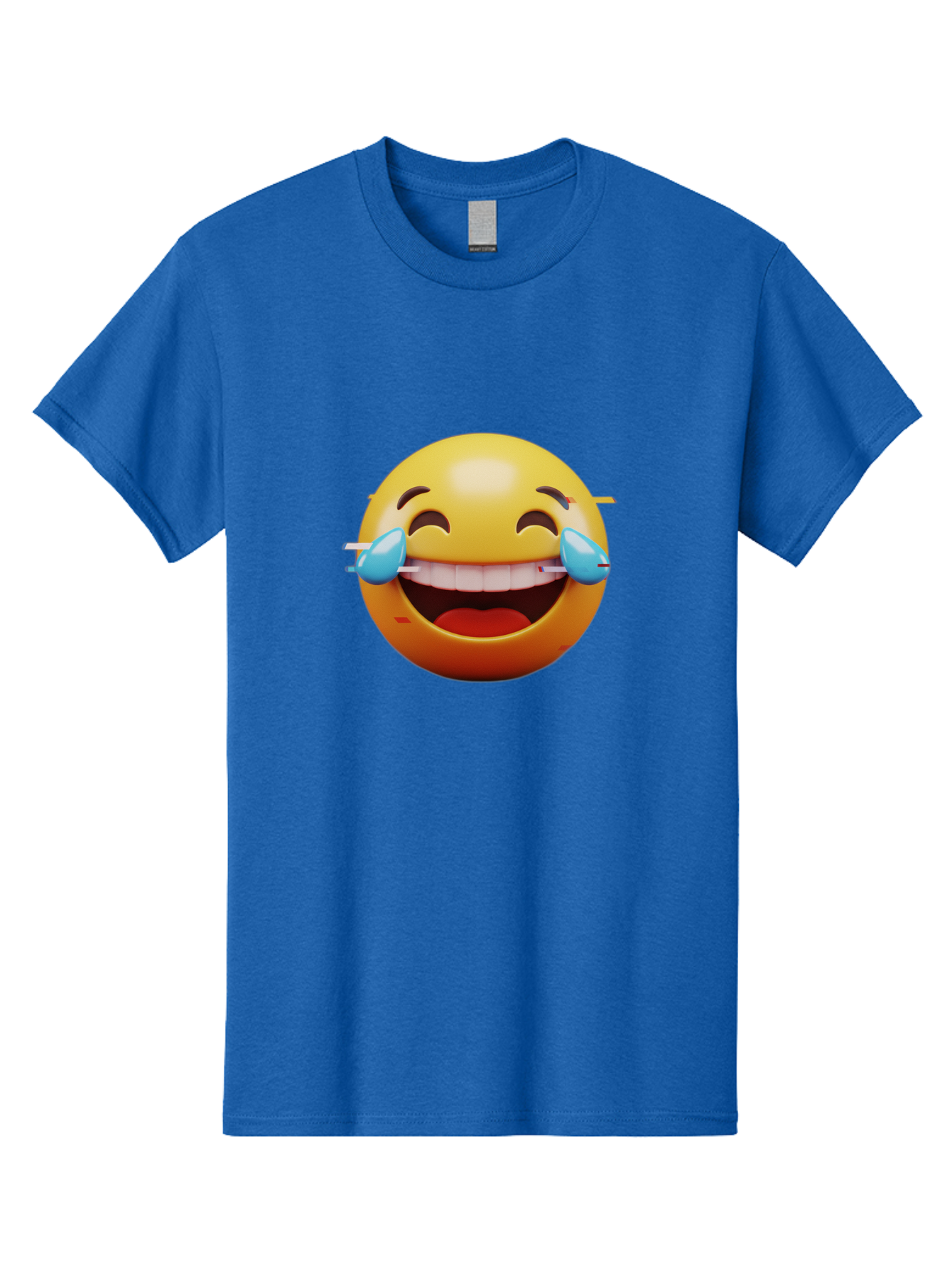 Laughing-Emoji Men'S Graphic Tee, 100% Cotton, Comfortable Casual Summer Wear, Machine Washable, Laughing Face, Happy Emoji, Joyful Expression, Smiling Face, Tears Of Joy, Funny Moment Baa915